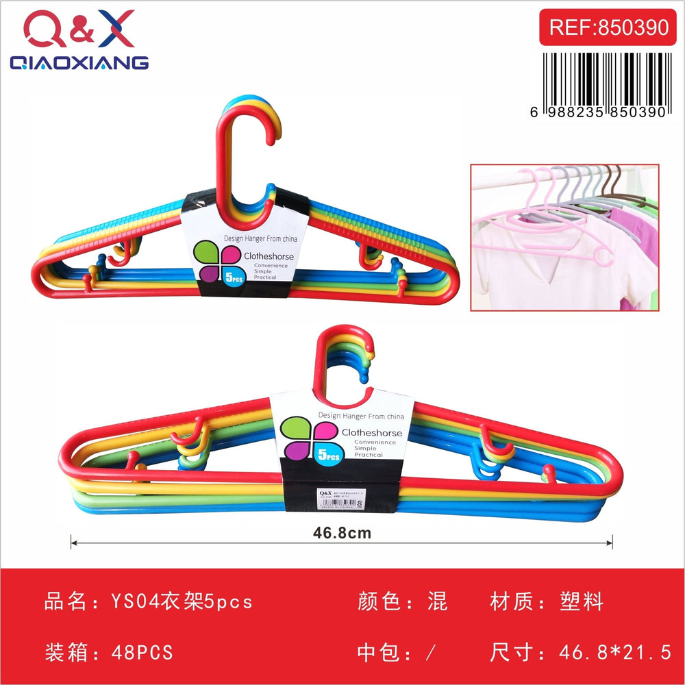 Pack 5 Colgadores Plasticos - Q&X