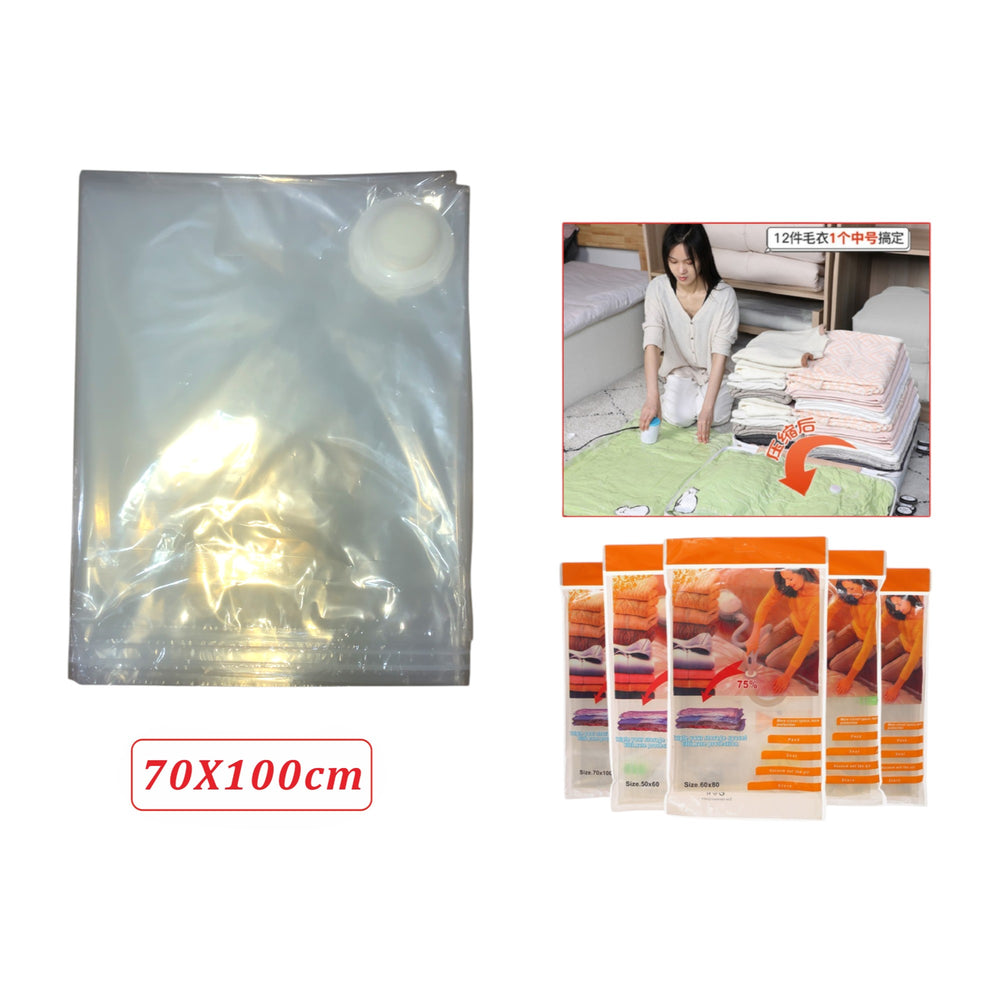 Bolsa de vacío transparente ZKD 70x100 cm para almacenamiento eficiente