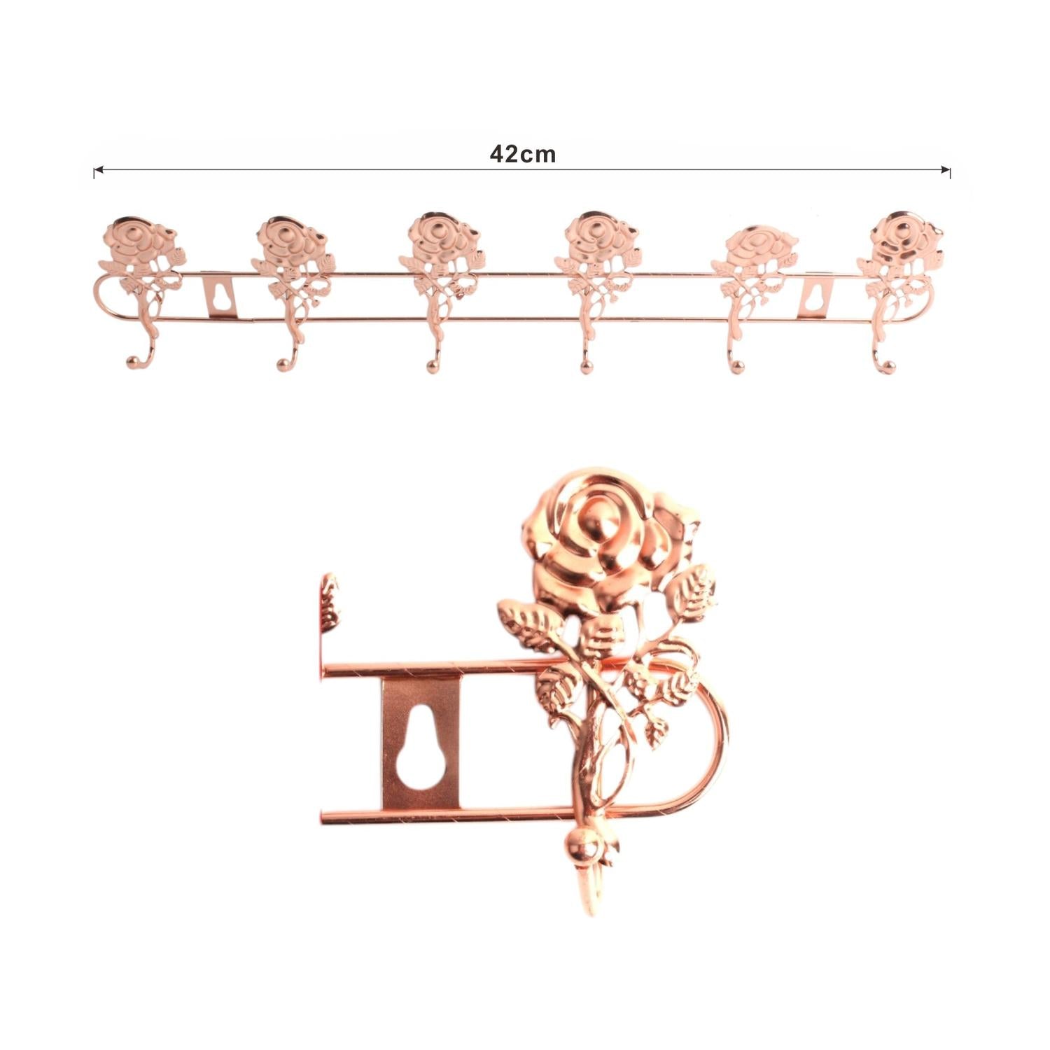 Lx123-Gancho De Oro Rosa De 6 Cabezas