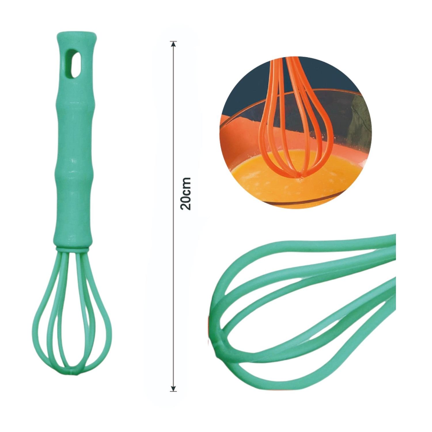 Batidor de huevos de mango de bambu de 8 pulgadas TXSH-3031#