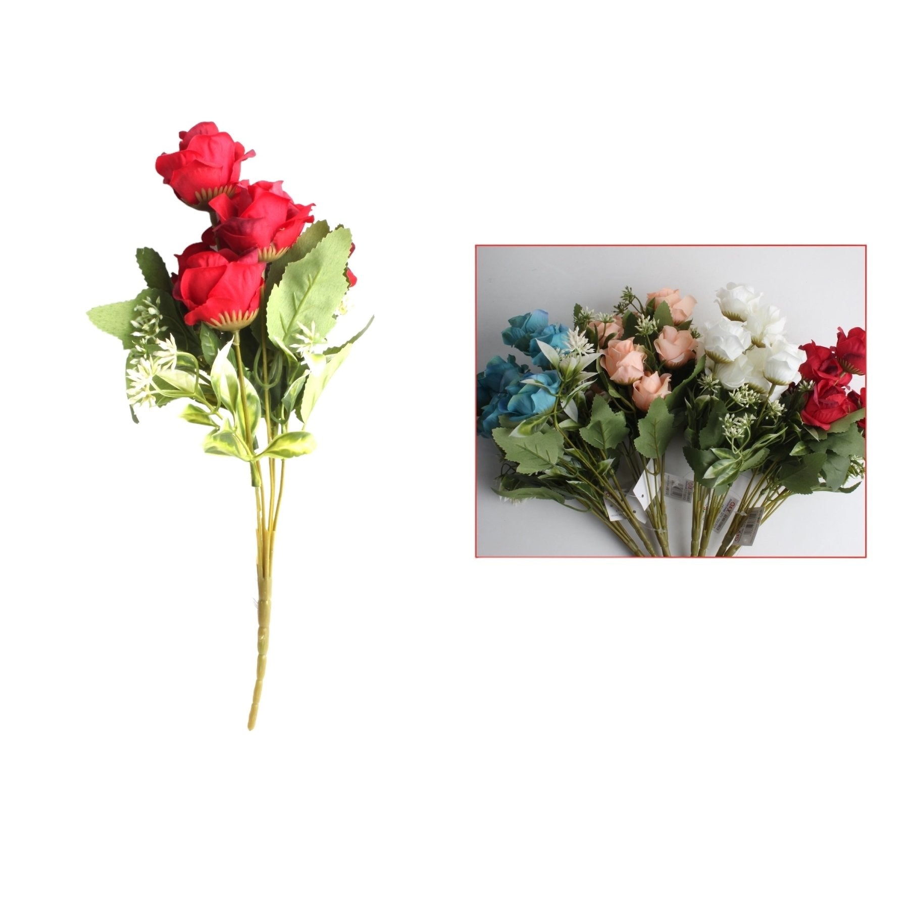 Flor Artificial Wbm-6 Cabezas Bm Diamante Rosa - Q&X