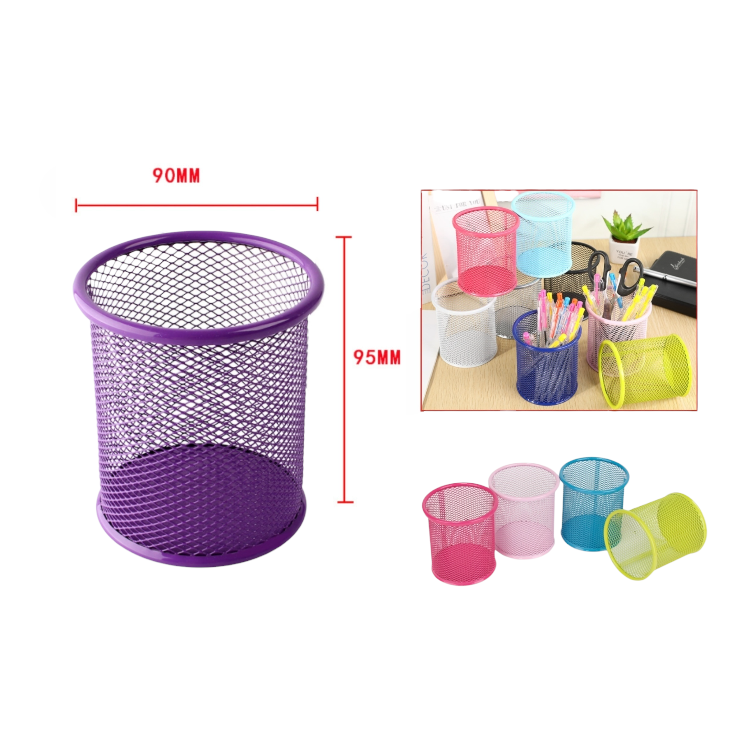 Portalápiz redondo colorido