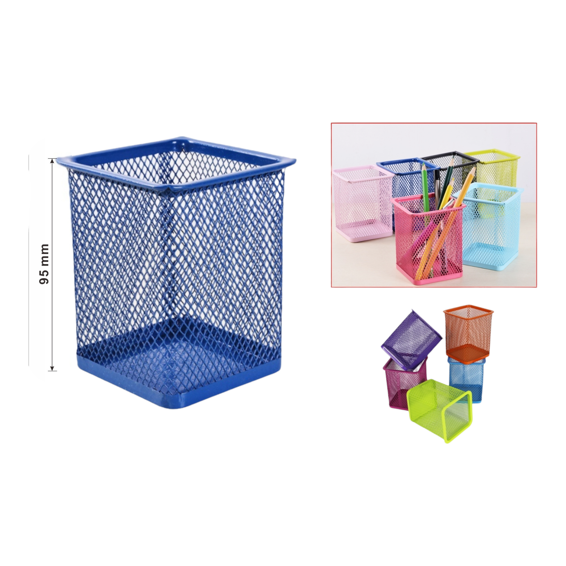 Portalápiz cuadrado colorido