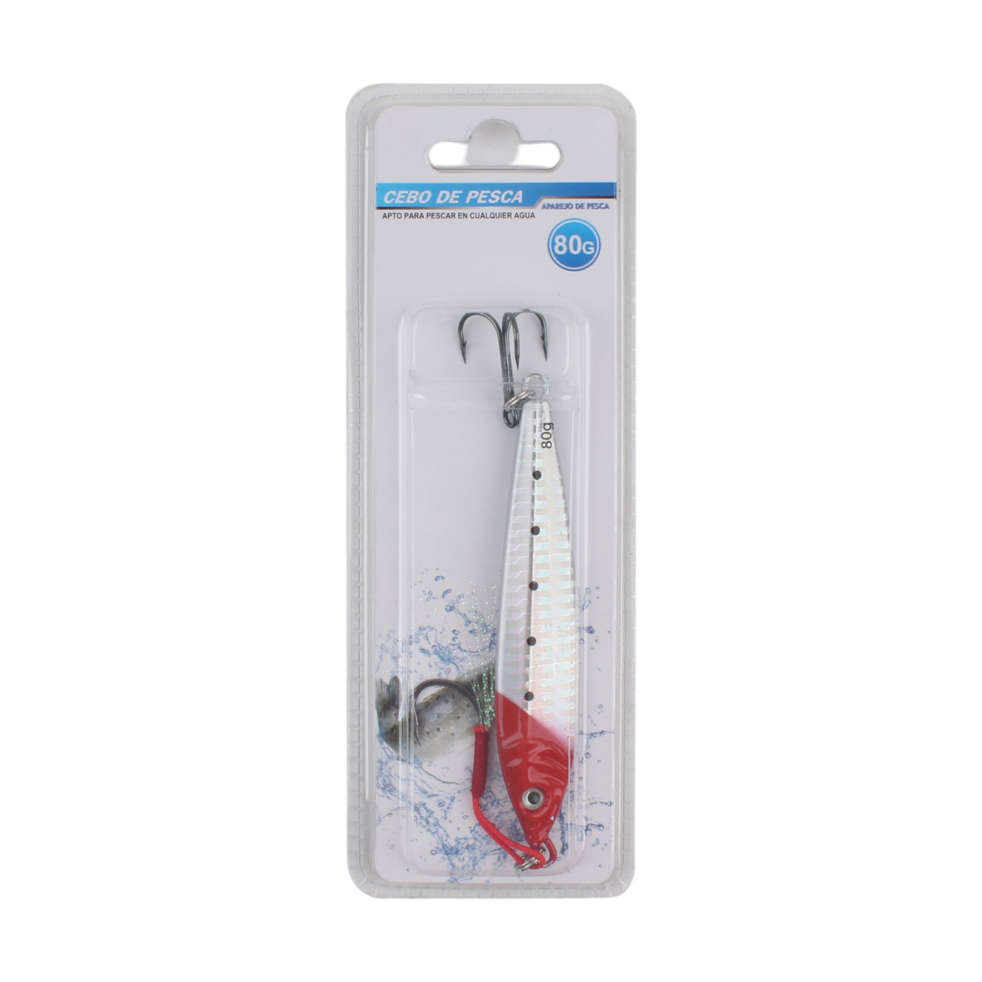 (Juguete artificial) Plomo de pesca 1010-80G con triple gancho - Q&X