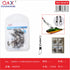 Giratorio negro con imperdible tipo A N°4 pack 9 unidades