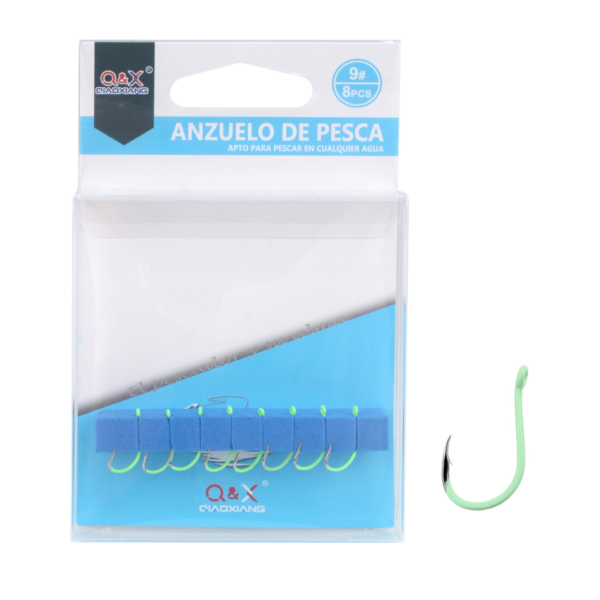 Anzuelo Fosforescente con Ojal Maruse N°9 8PCS