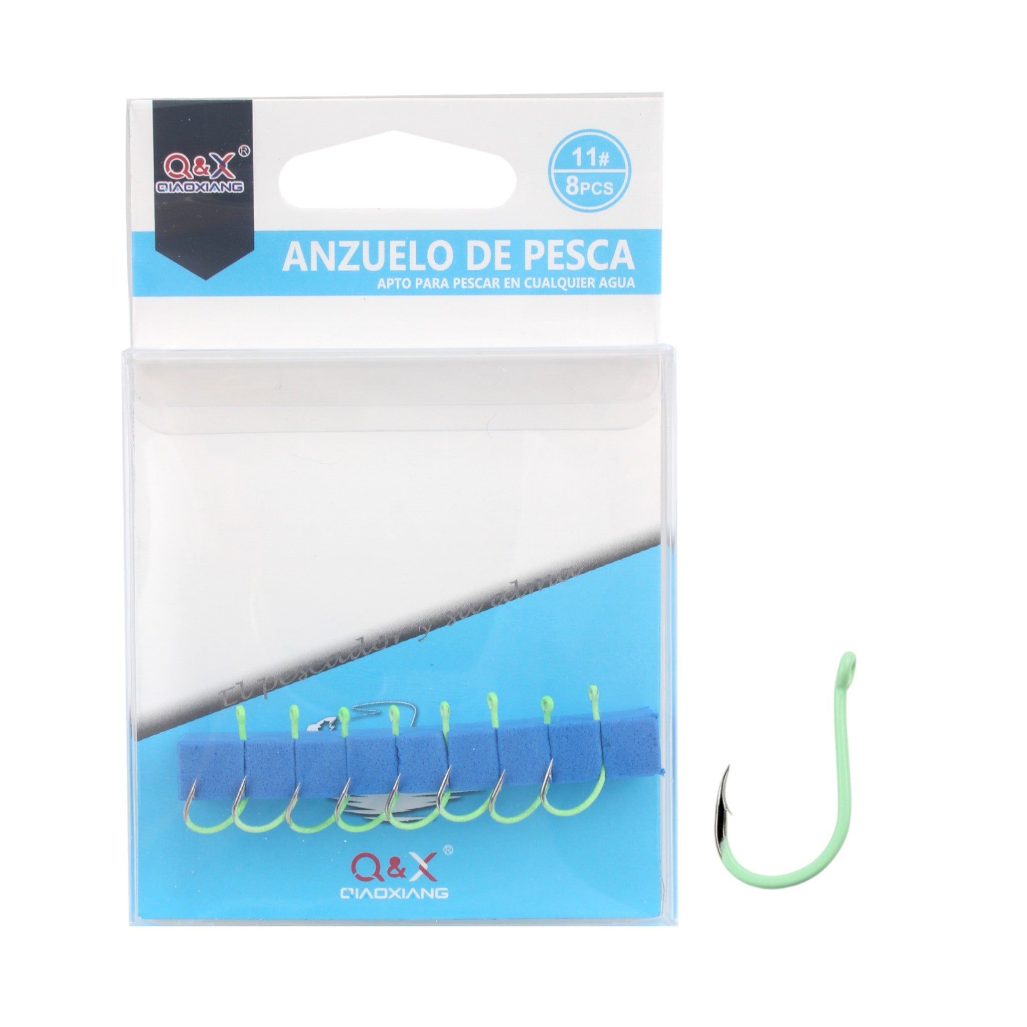 Anzuelo Fosforescente con Ojal Maruse N°11 8PCS