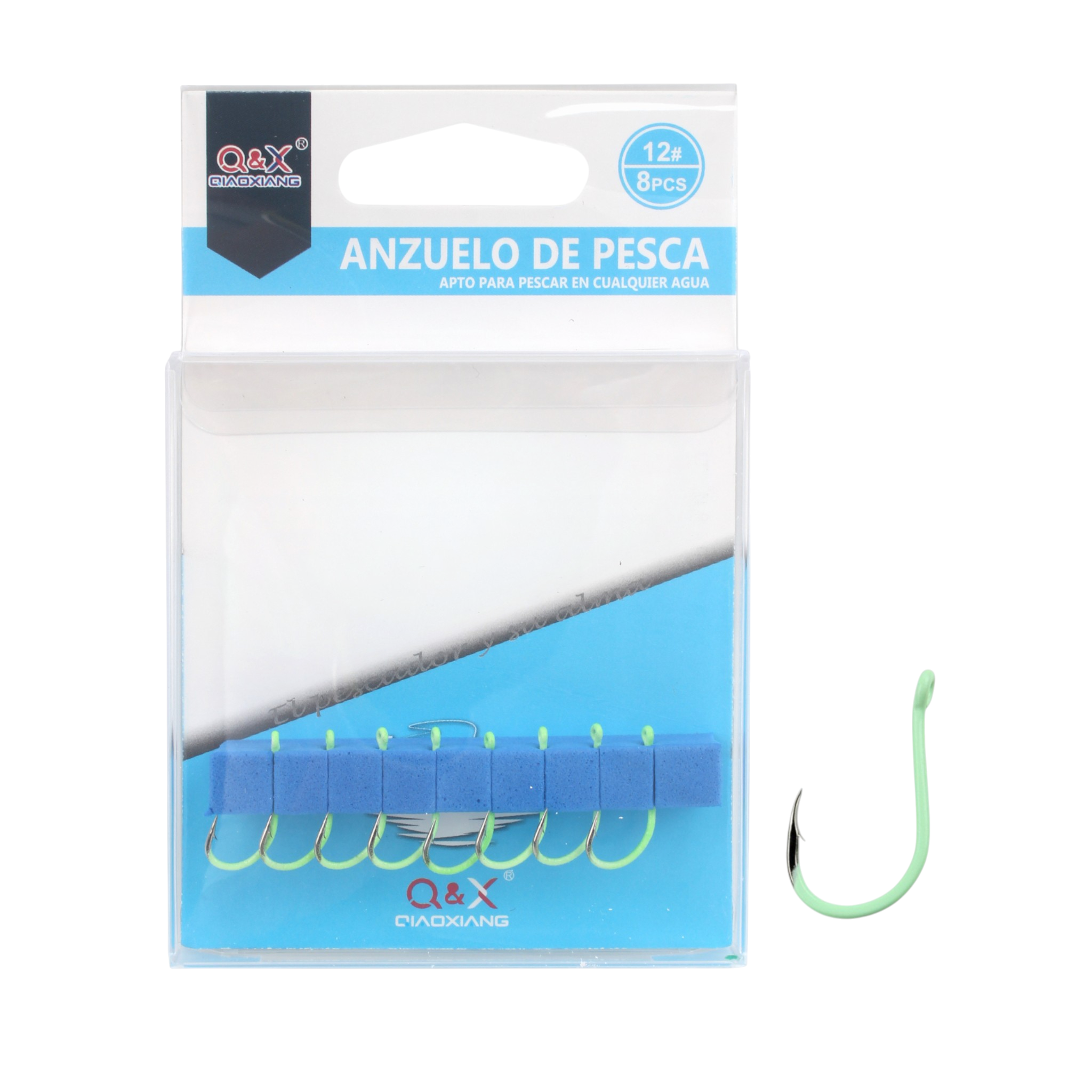 Anzuelos luminosos anillados Maruseigo #12 (8 pzs)