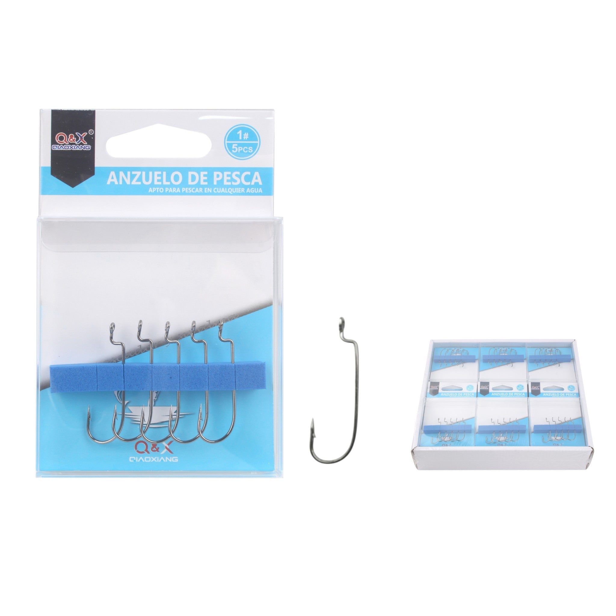 Anzuelo Curvo Recto N°1 5PCS