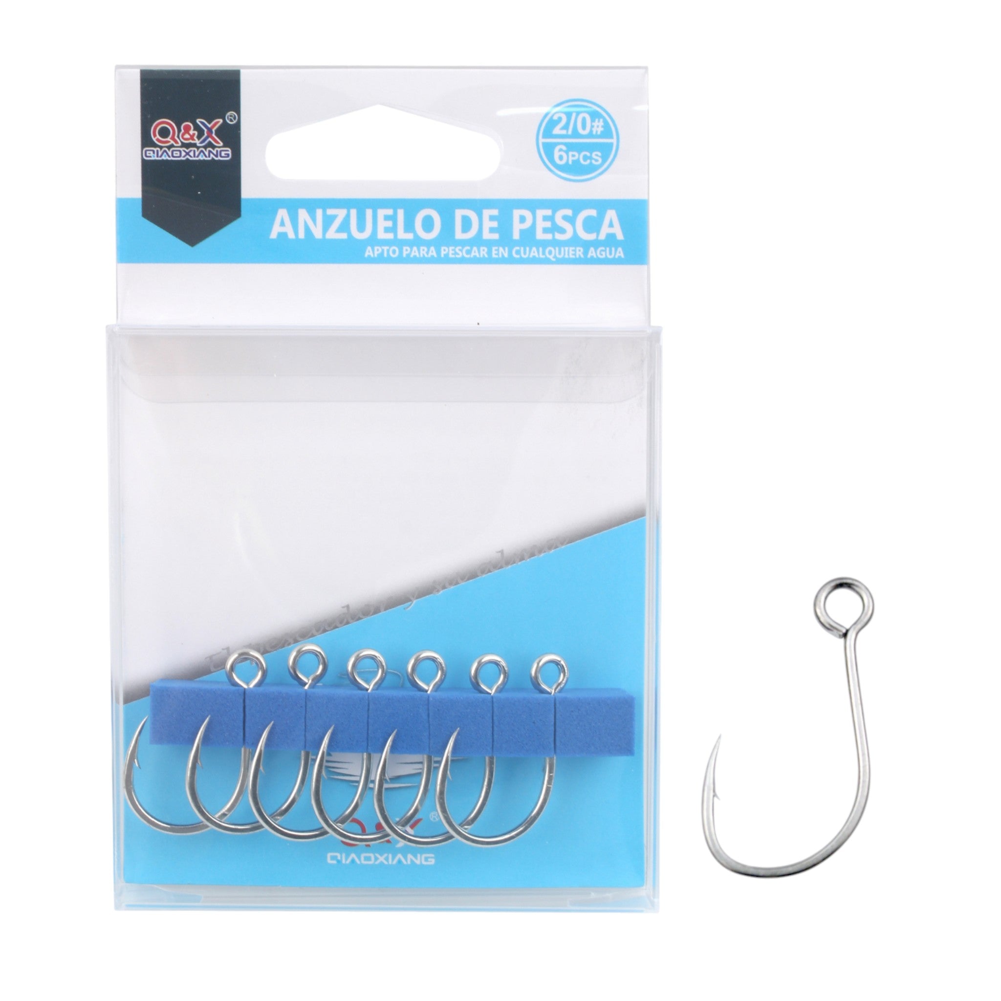 Anzuelo para Señuelo Ojo Grande 2/0 6PCS