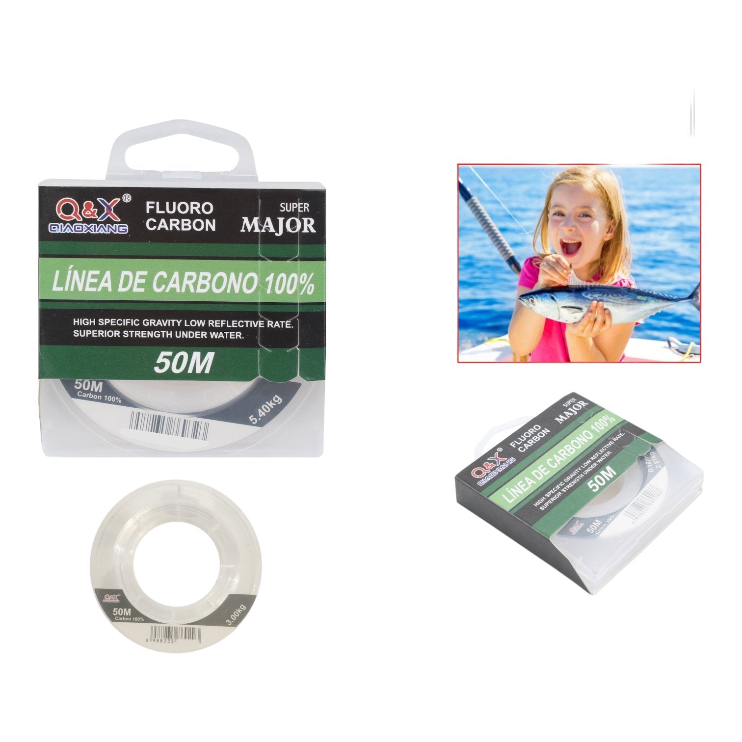 50 Metros Hilo Carbono 0.14Mm - Q&X