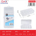 Caja plástica fija de 5 compartimentos 12,8×6,2×2,5 cm