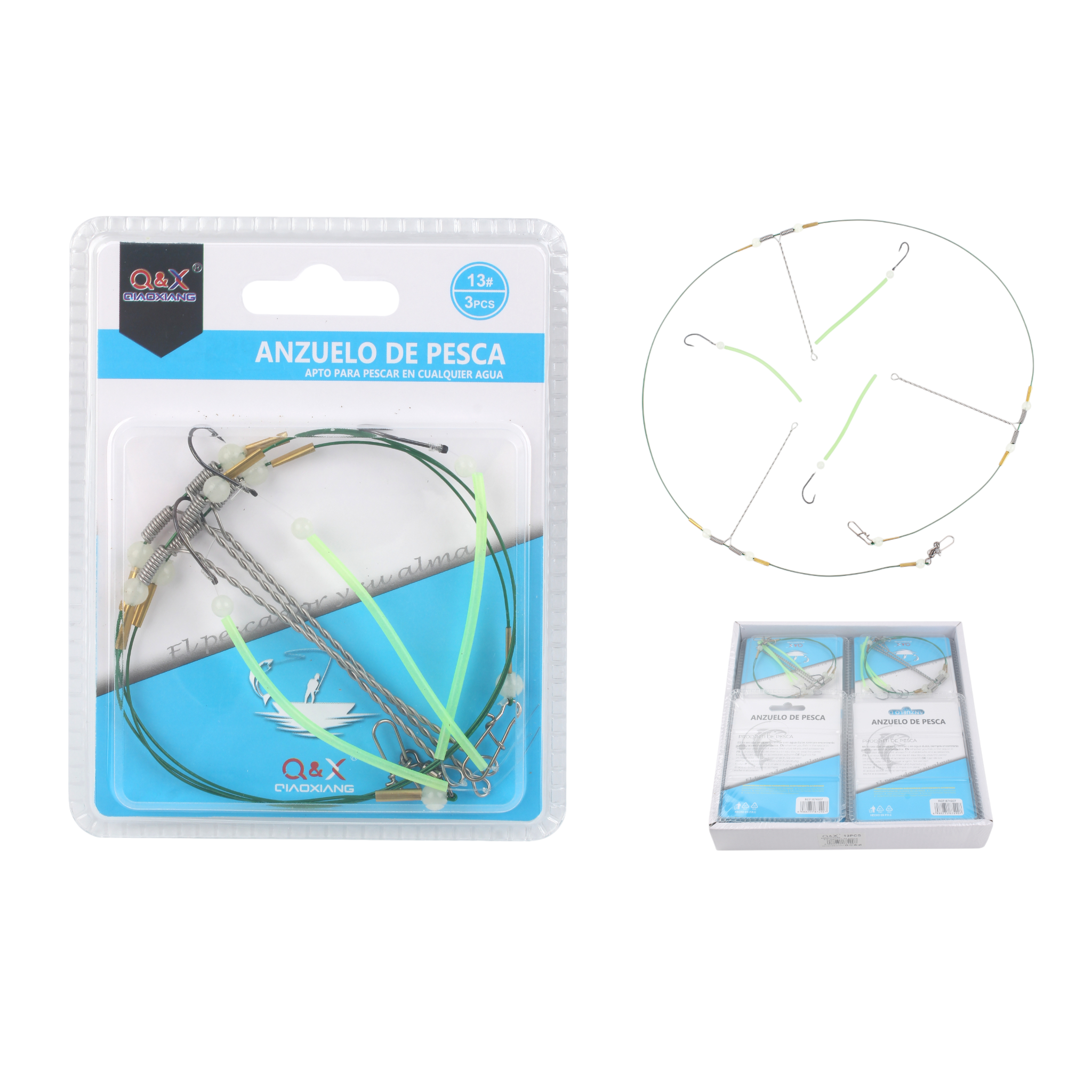 Aparejo de acero tipo balanza anzuelo Maruseigo #13