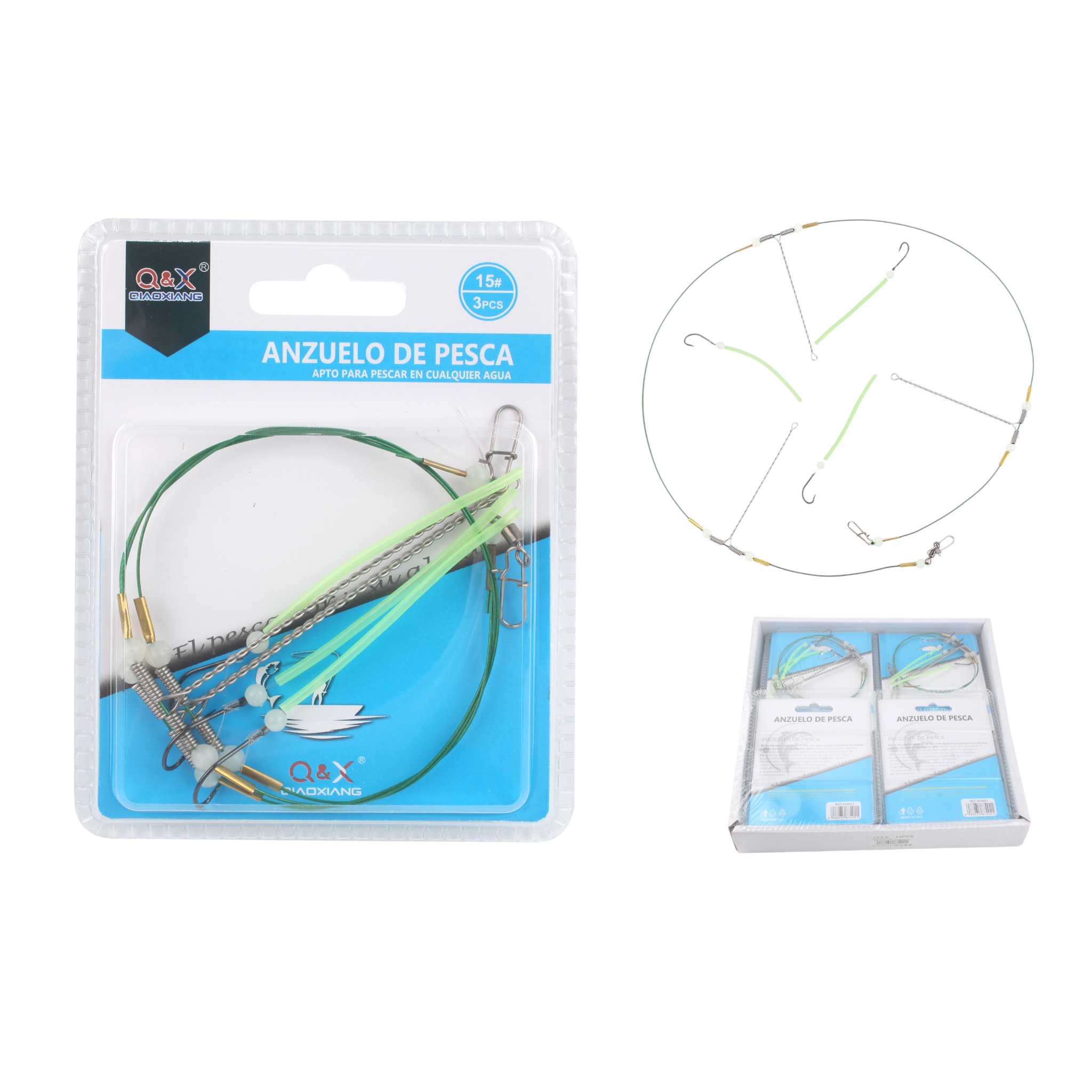 Aparejo de acero tipo balanza anzuelo Maruseigo #15