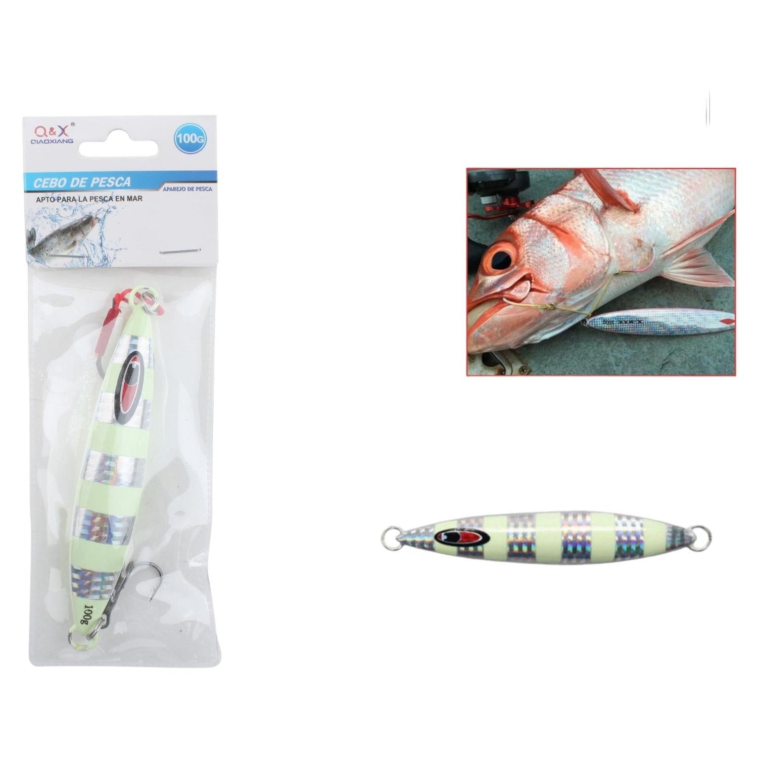 Pez De Plomo 1005-100G Con Anzuelo De Tres Garras