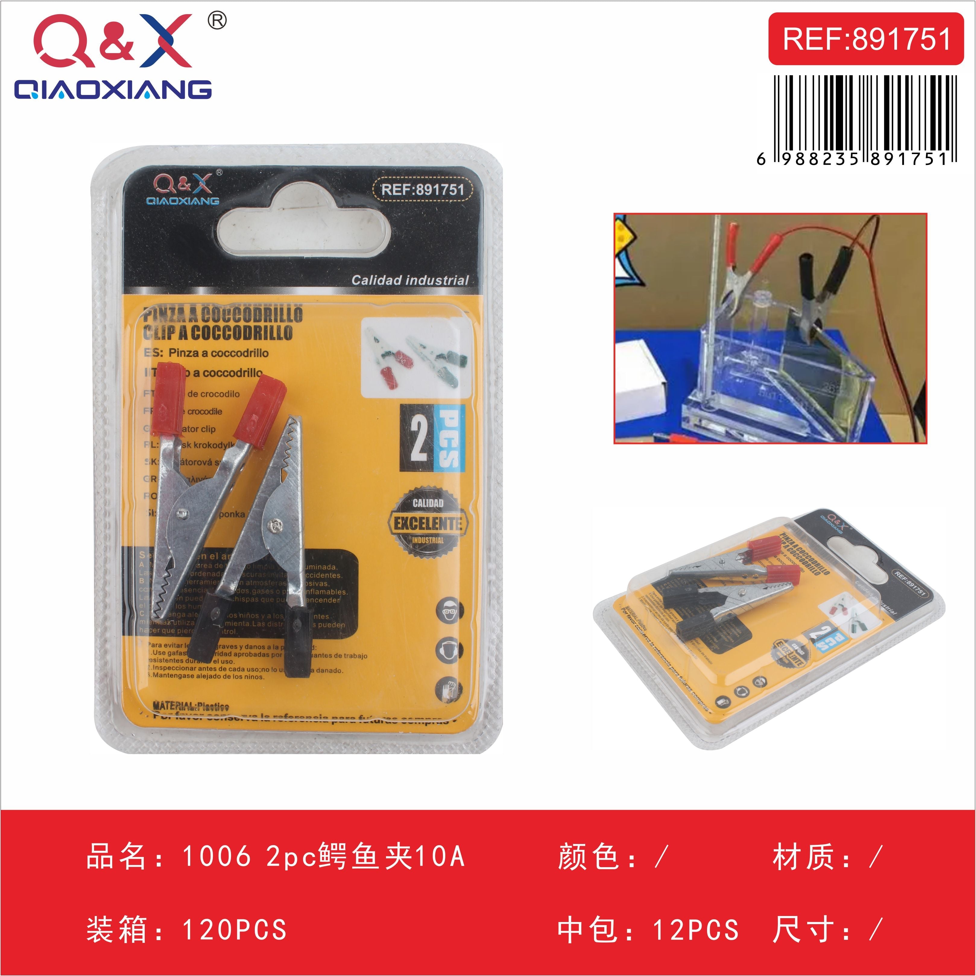 Pinza caimán 10A 2 pcs modelo 1006