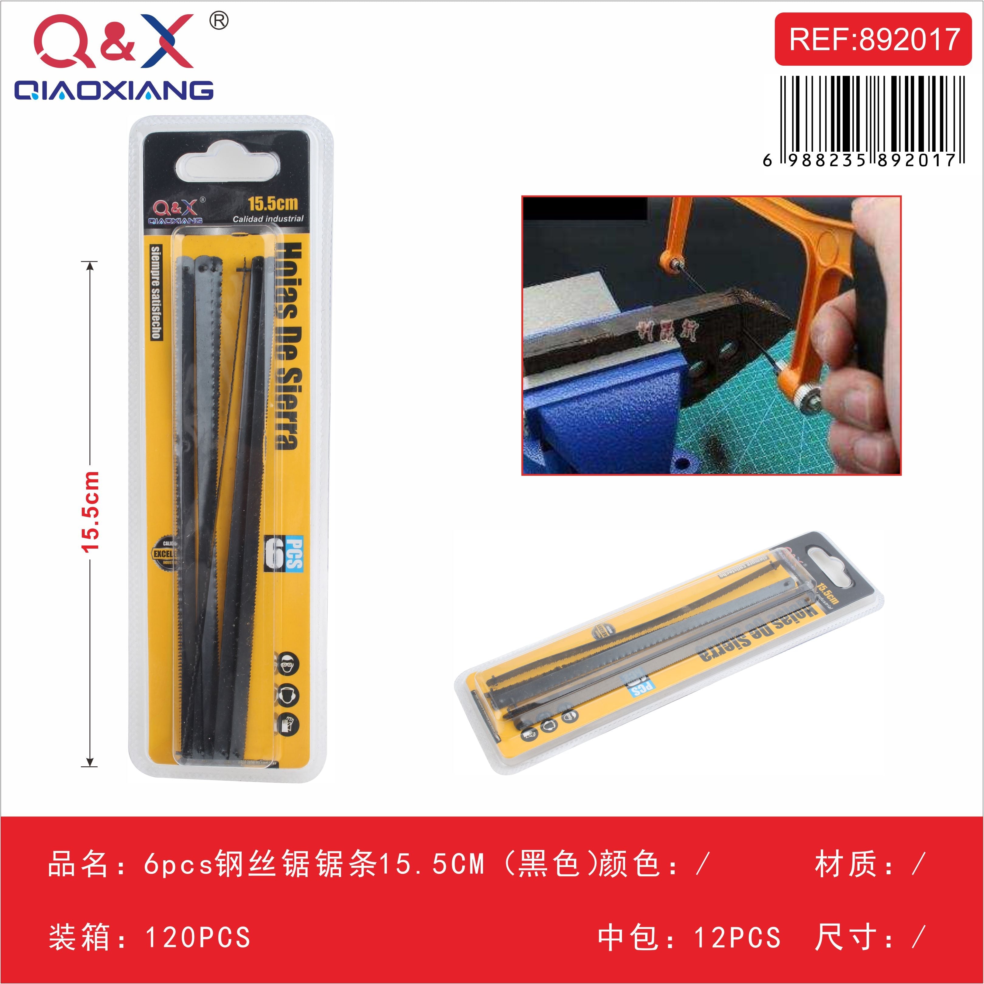 Hoja de sierra de alambre 15.5 cm color negro 6 pcs