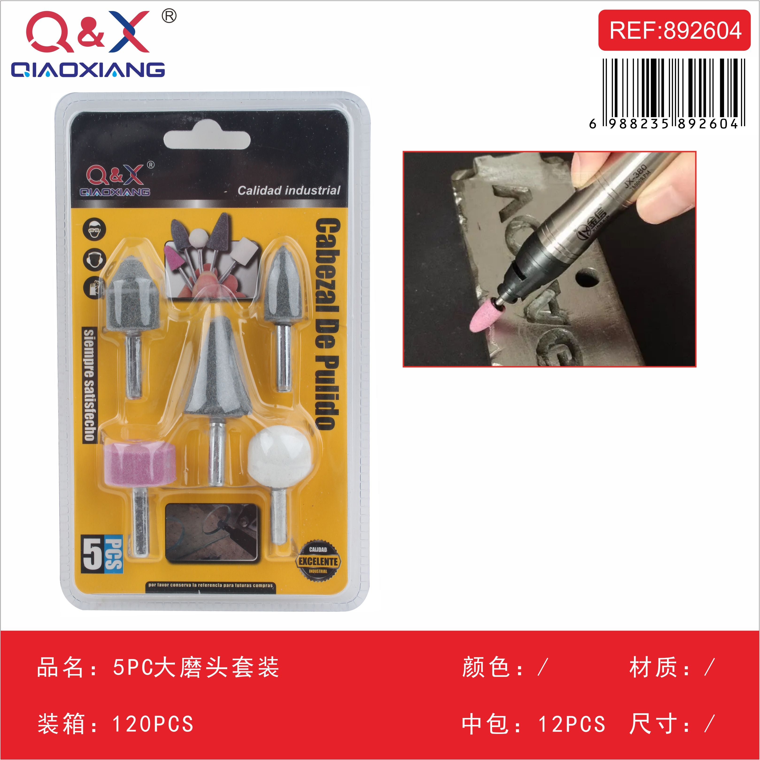 Set de puntas abrasivas grandes 5 pcs