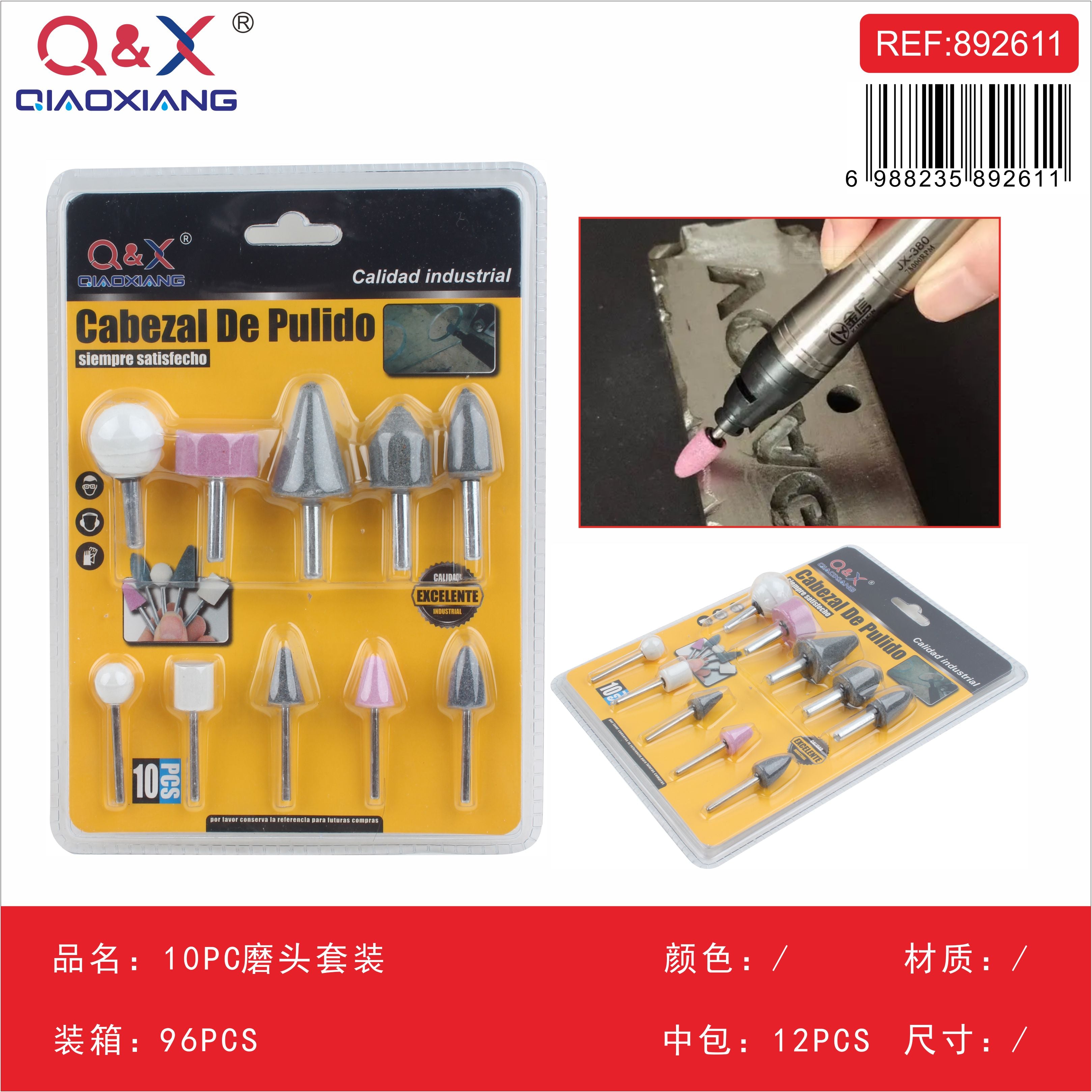 Set de puntas abrasivas 10 pcs