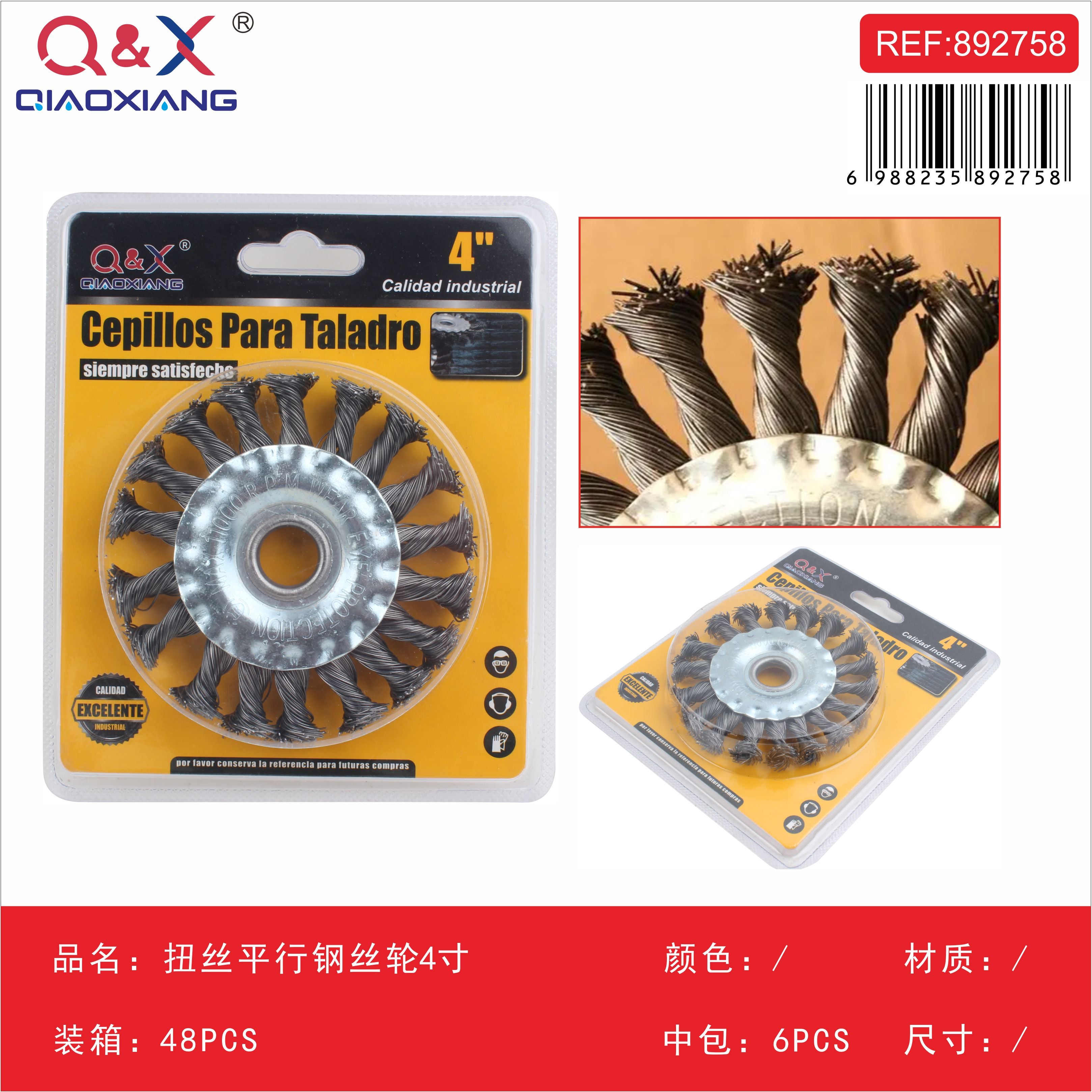 Rueda de alambre trenzado paralela 4Pulgada