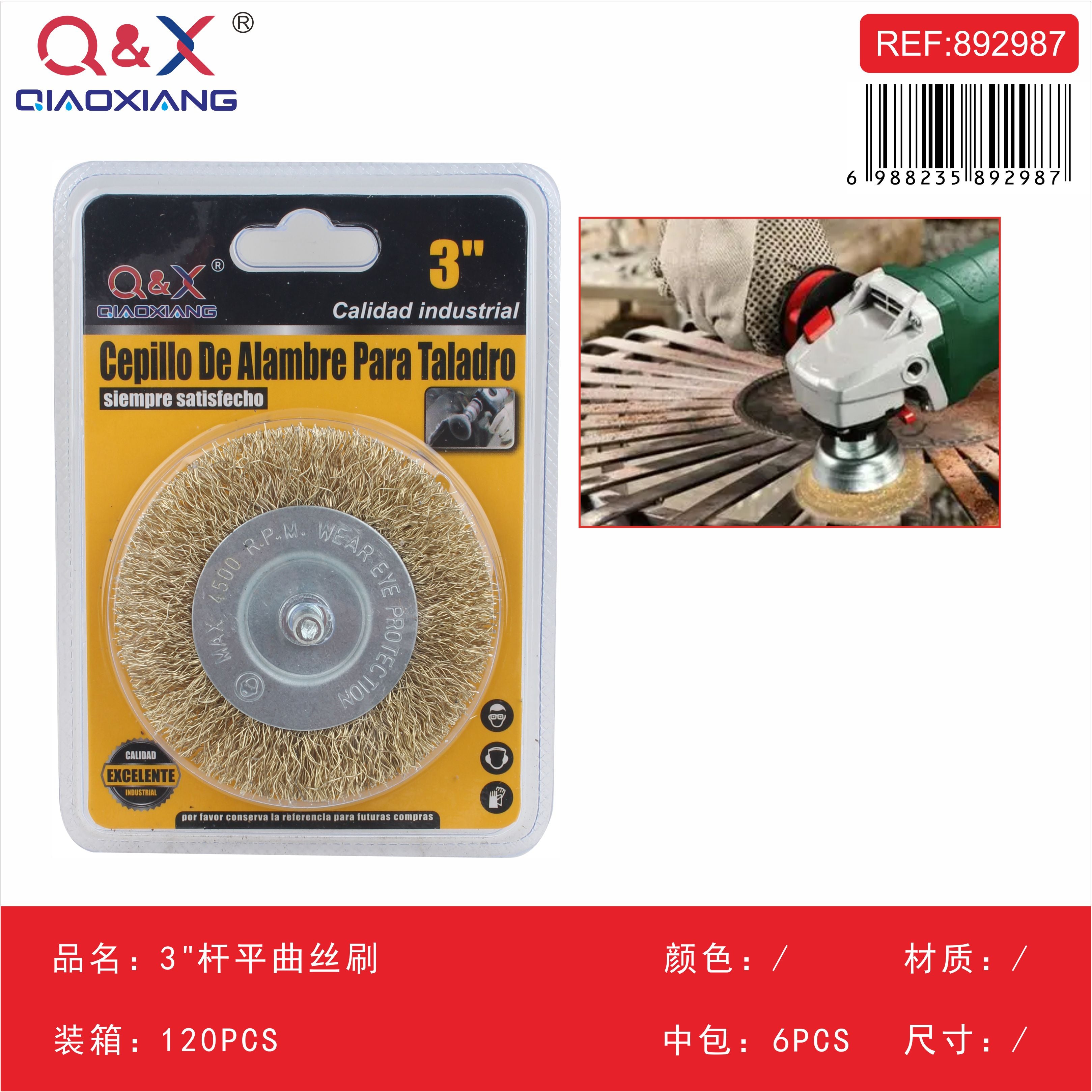 Cepillo plano ondulado 3Pulgada con vástago