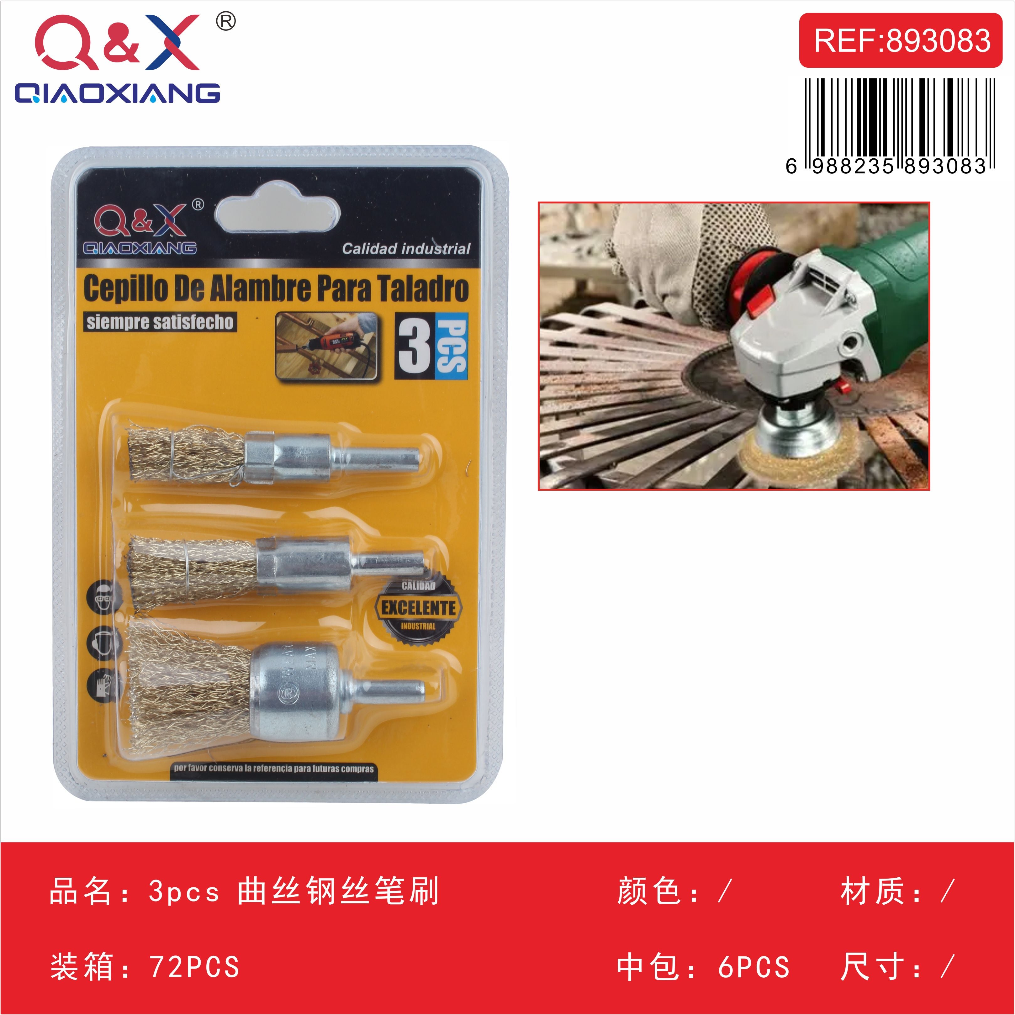 Cepillo de alambre tipo lápiz ondulado 3 pcs