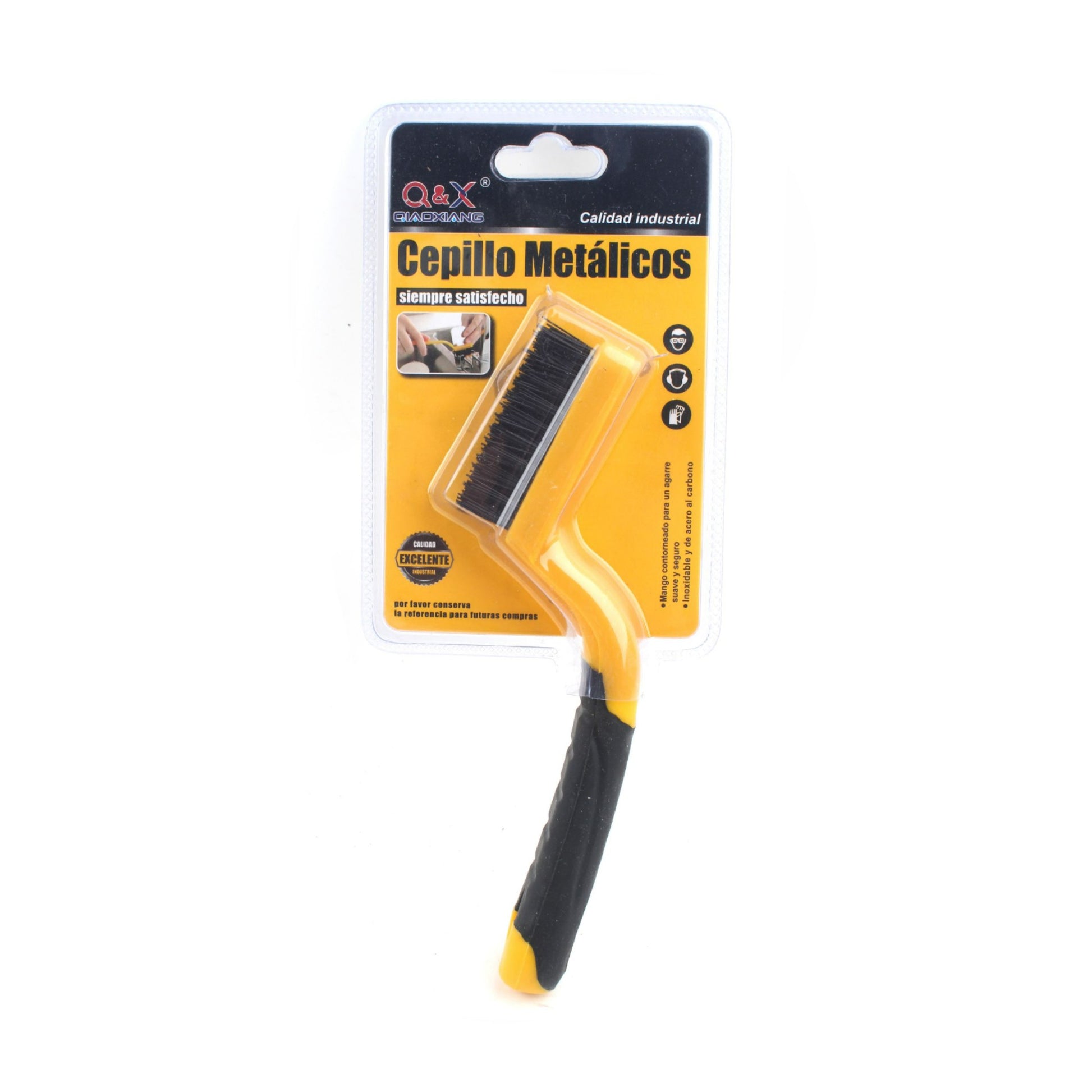 Cepillo de cerdas plásticas 3*10 con mango de plástico