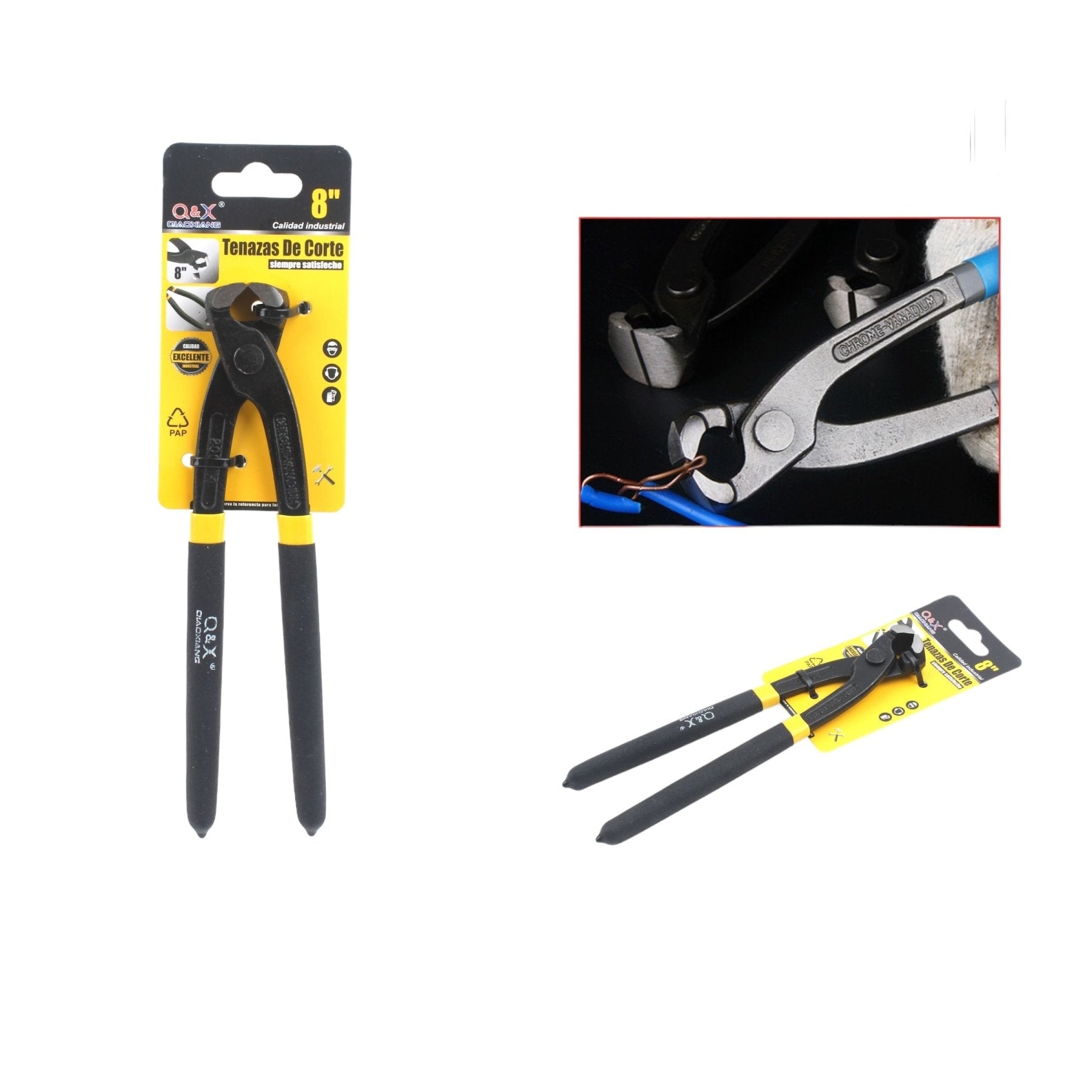 Alicates Para Sujetar Cables Pulidos Negros De 8 Pulgadas
Mango De Pl¨¢stico Ba?ado En Dos Colores - Q&X