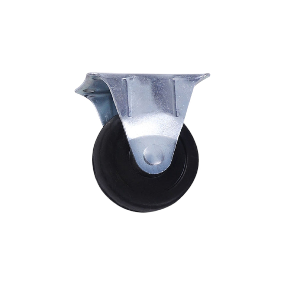Rueda fija de goma industrial 2.5 pulgadas base plana