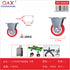 Rueda de PVC Fija 1.5 Pulgadas Base Plana