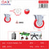 Rueda de PVC Fija 2 Pulgadas Base Plana