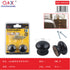 Tirador de madera maciza negro 33 mm pack 2 unidades