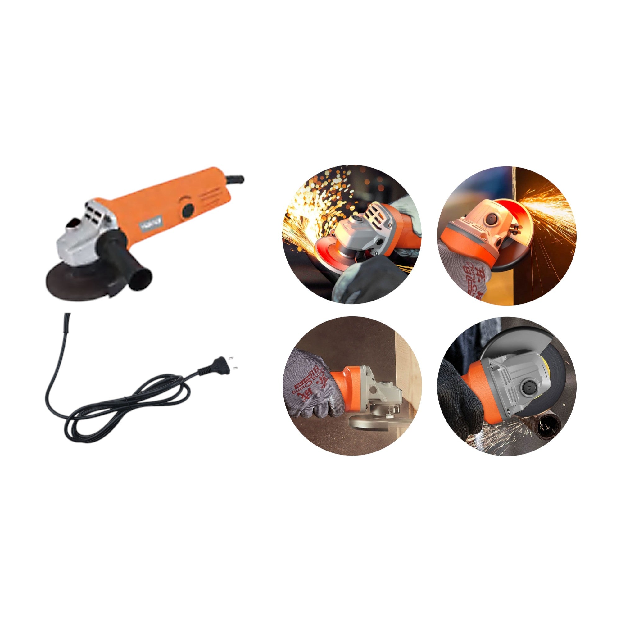 ⚡ Esmeril Angular 720W H-2012 - 115mm 11000 RPM 🔧