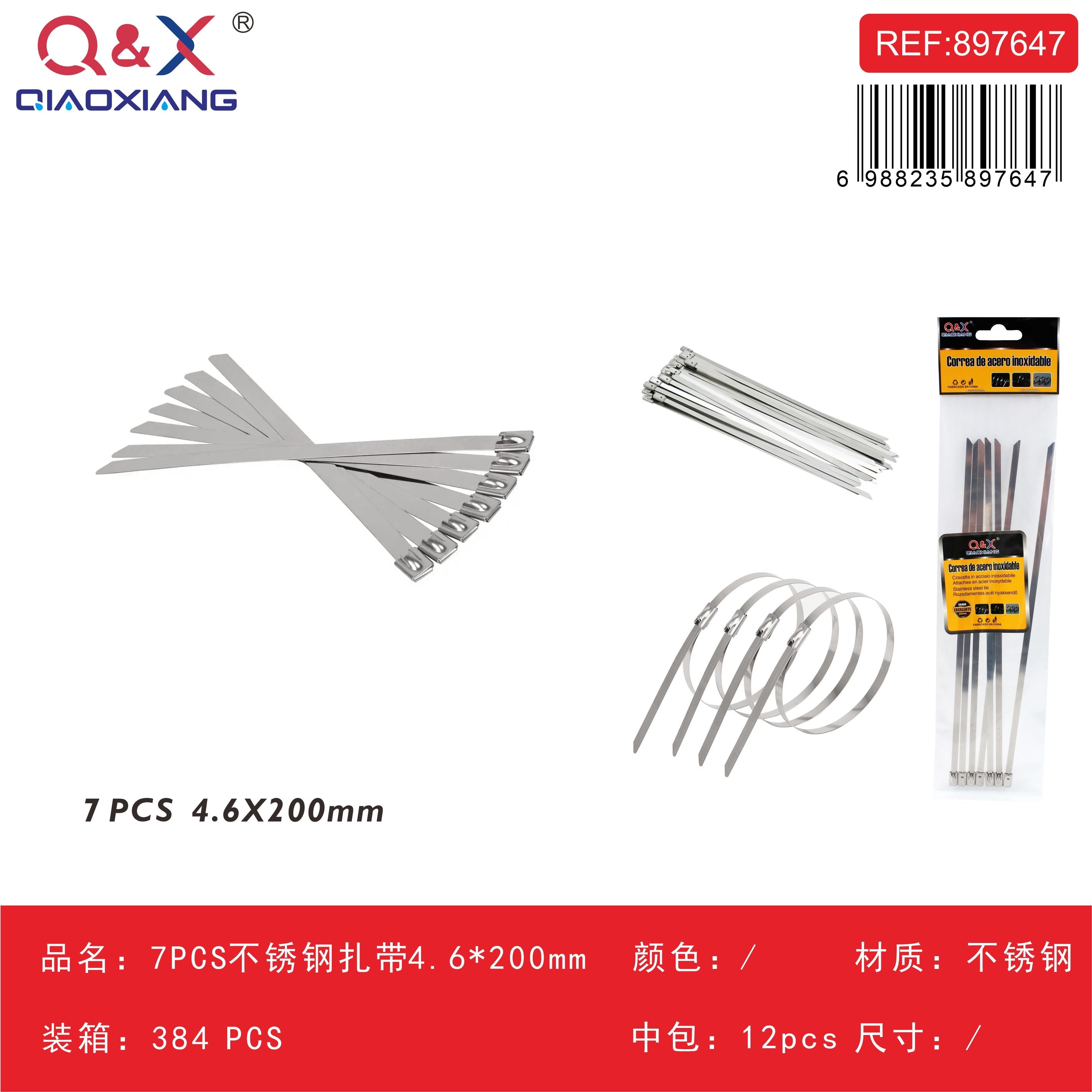 Abrazadera de acero inoxidable 4,6×200 mm 7 pcs