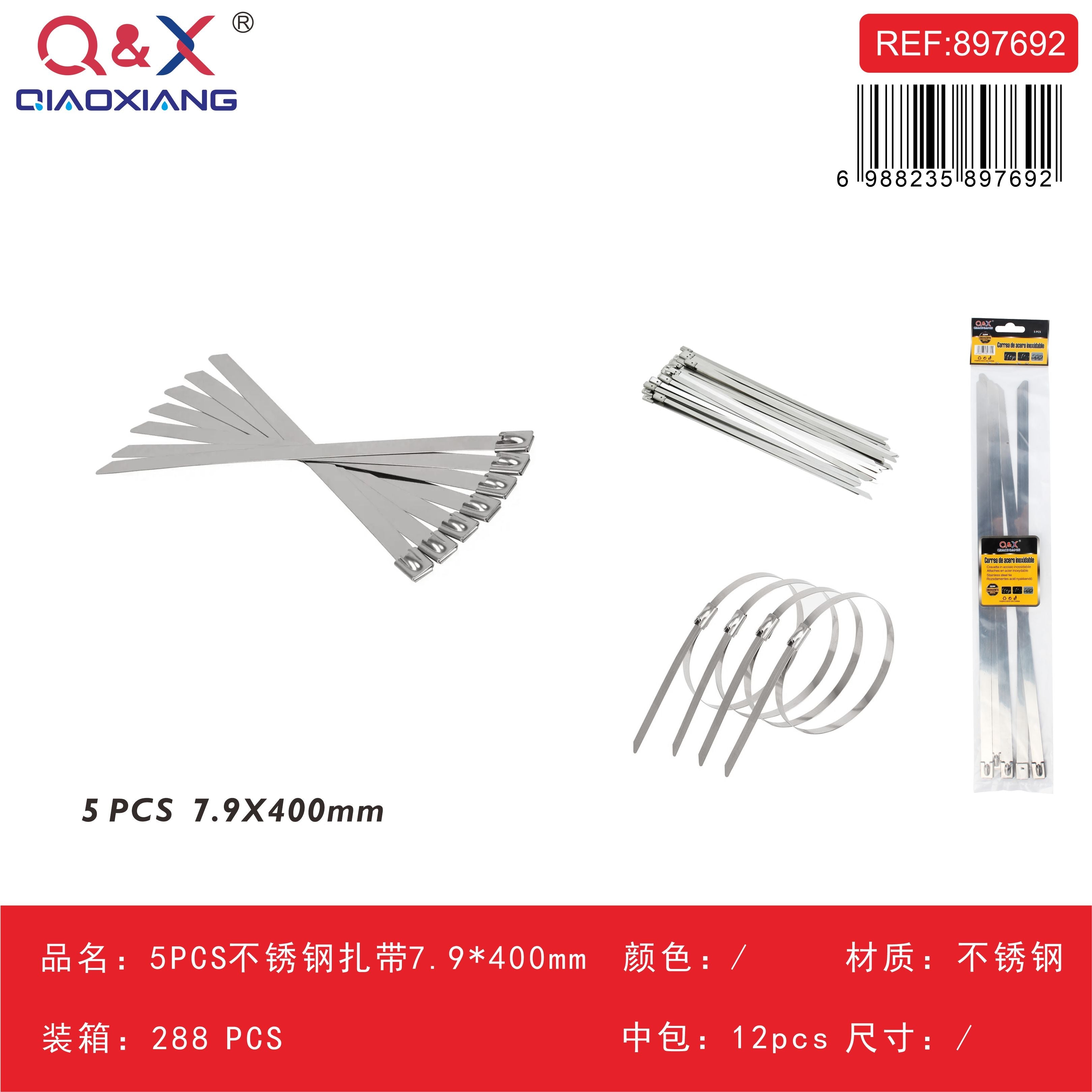 Abrazadera de acero inoxidable 7,9×400 mm 5 pcs