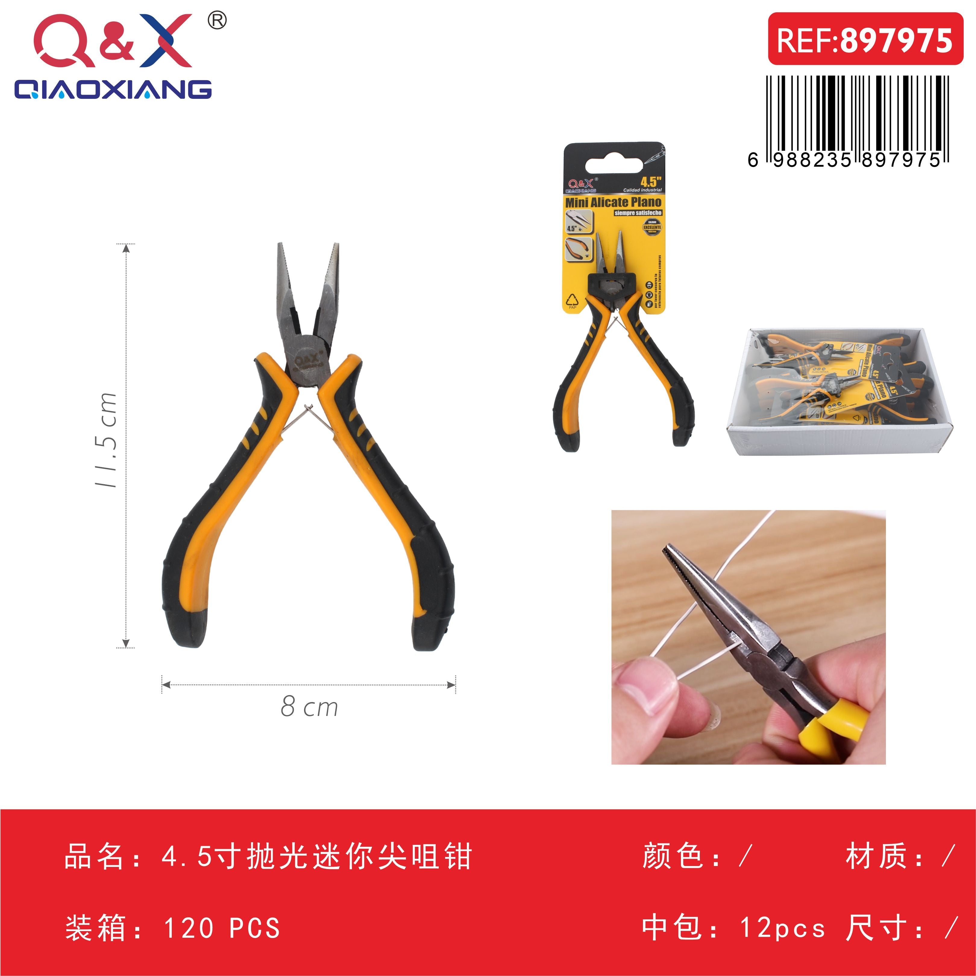 Mini alicate punta larga pulido 4,5Pulgada