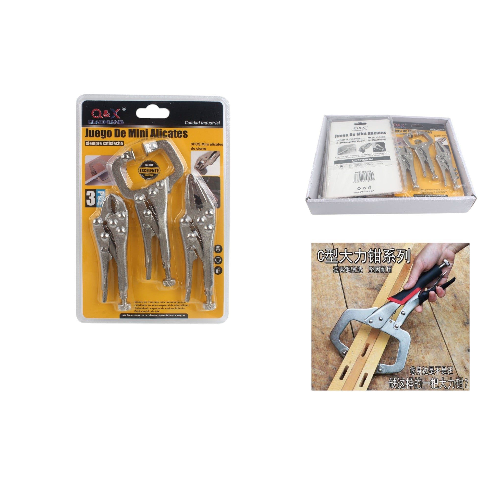 Set de mini pinzas de presión 3 pcs