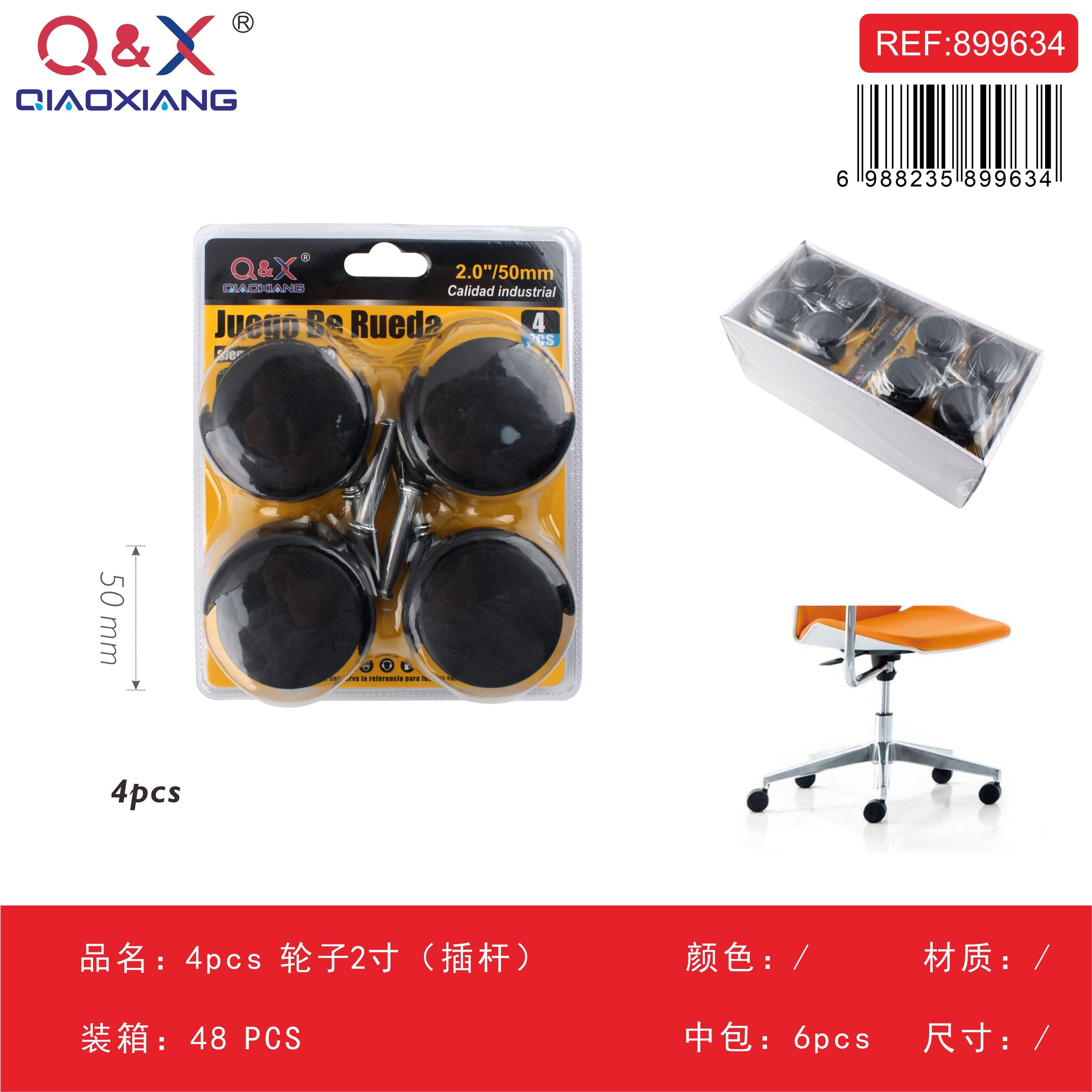 4 pcs rueda 2Pulgada con espiga