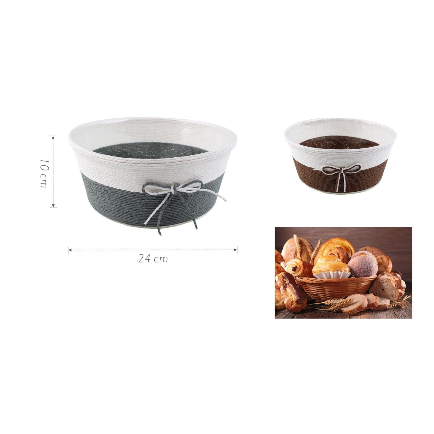 Cesta de mimbre para pan 24 x 10 cm