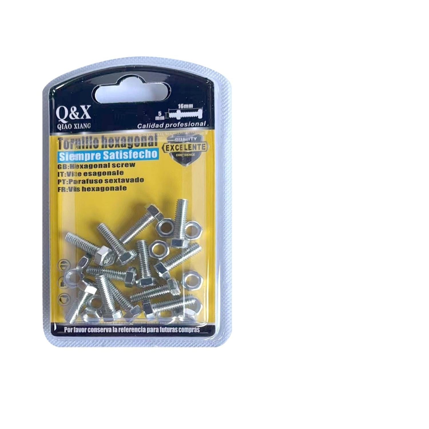 Perno Hexagonal 5*16 + Tuerca M5