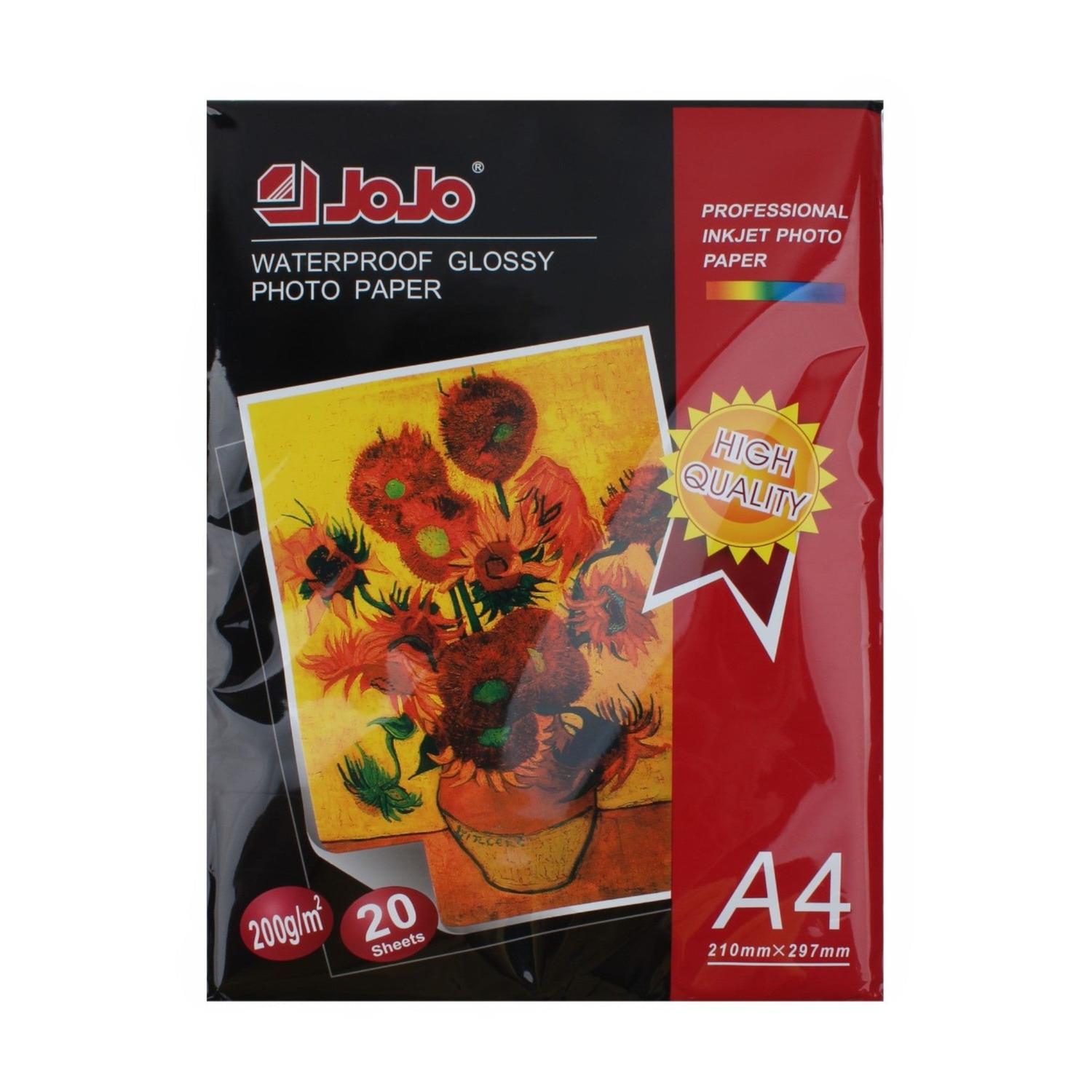 Papel Fotográfico Brillante De Una Cara De 200 G, Bolsa De Color, Caracteres Jojo A4, 20 Hojas