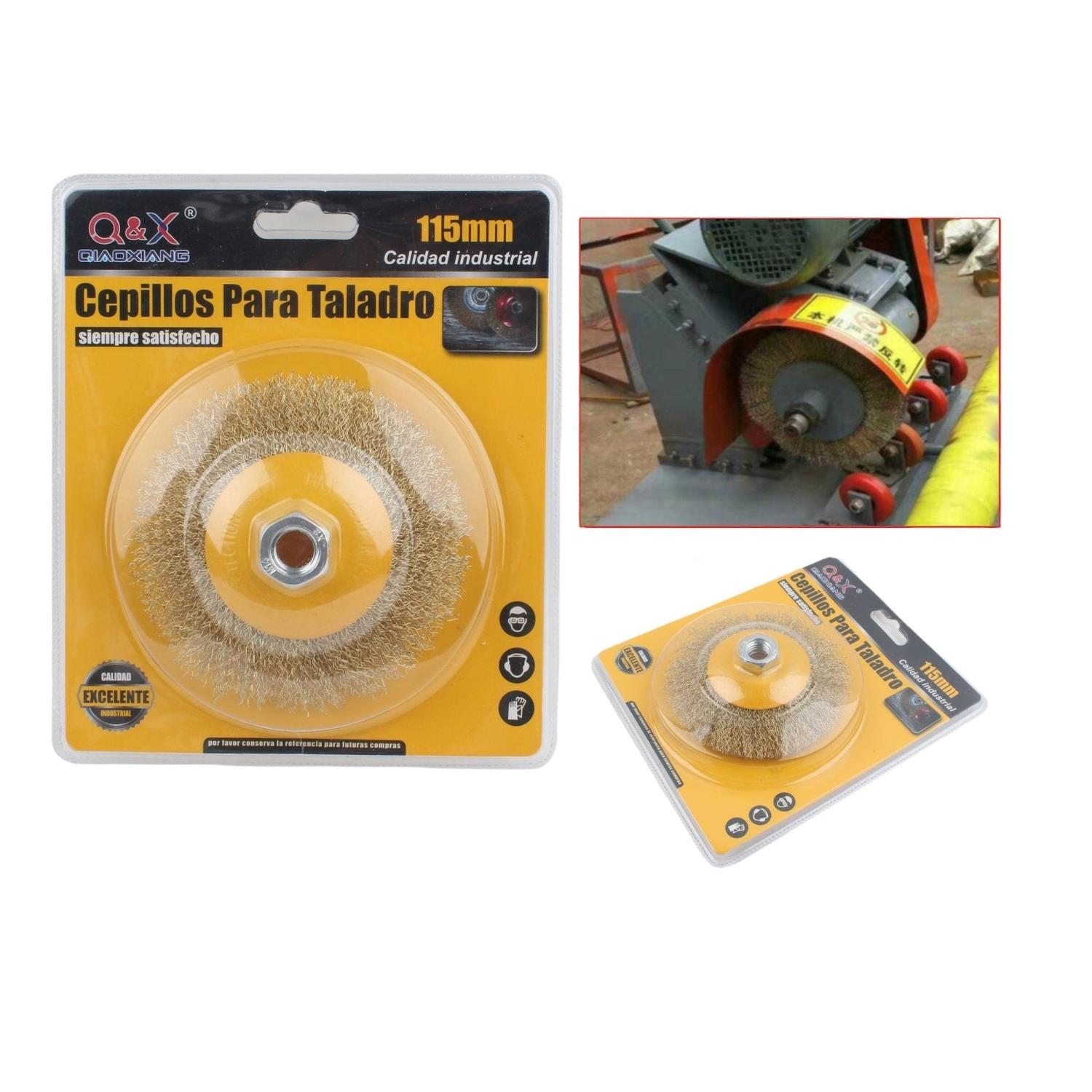 1 Cepillo De Disco De Alambre De Acero Chapado En Cobre De 115 Mm.