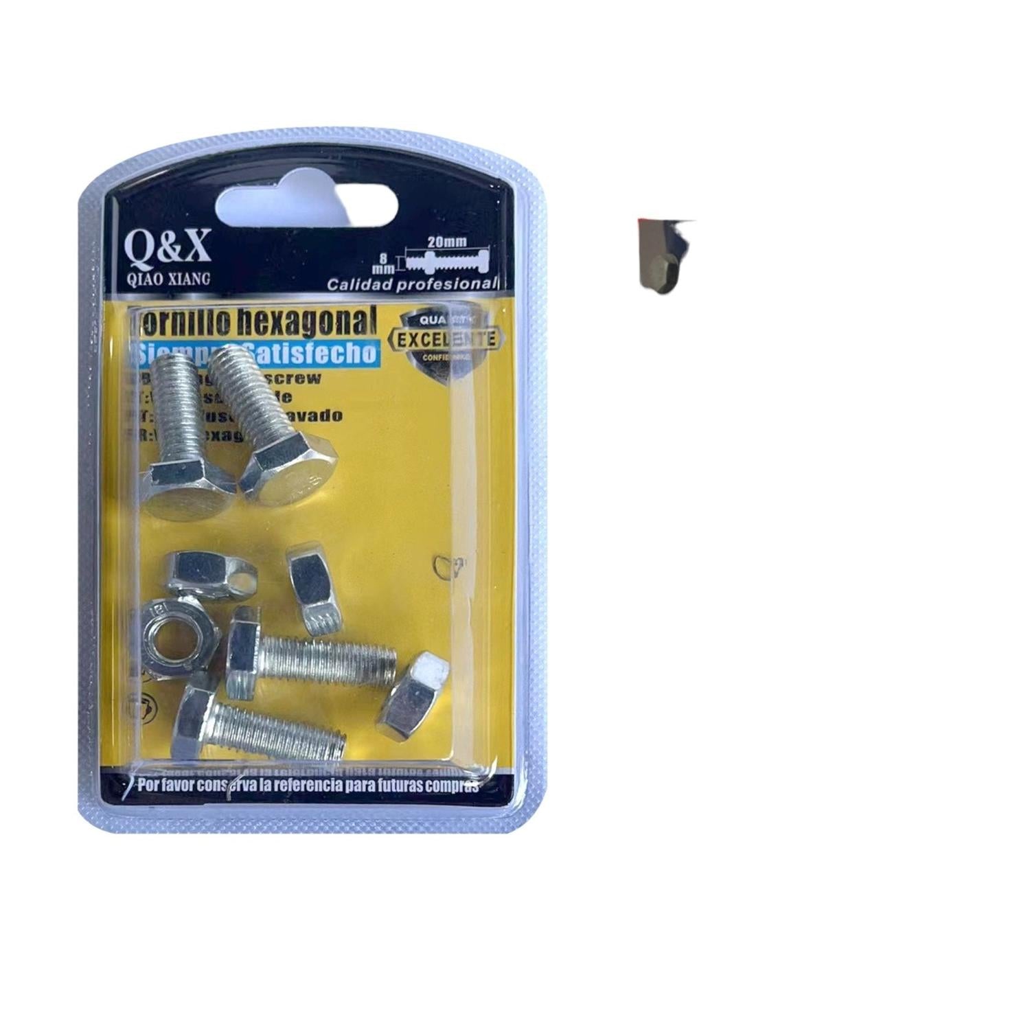 Perno Hexagonal 8*20 + Tuerca M8