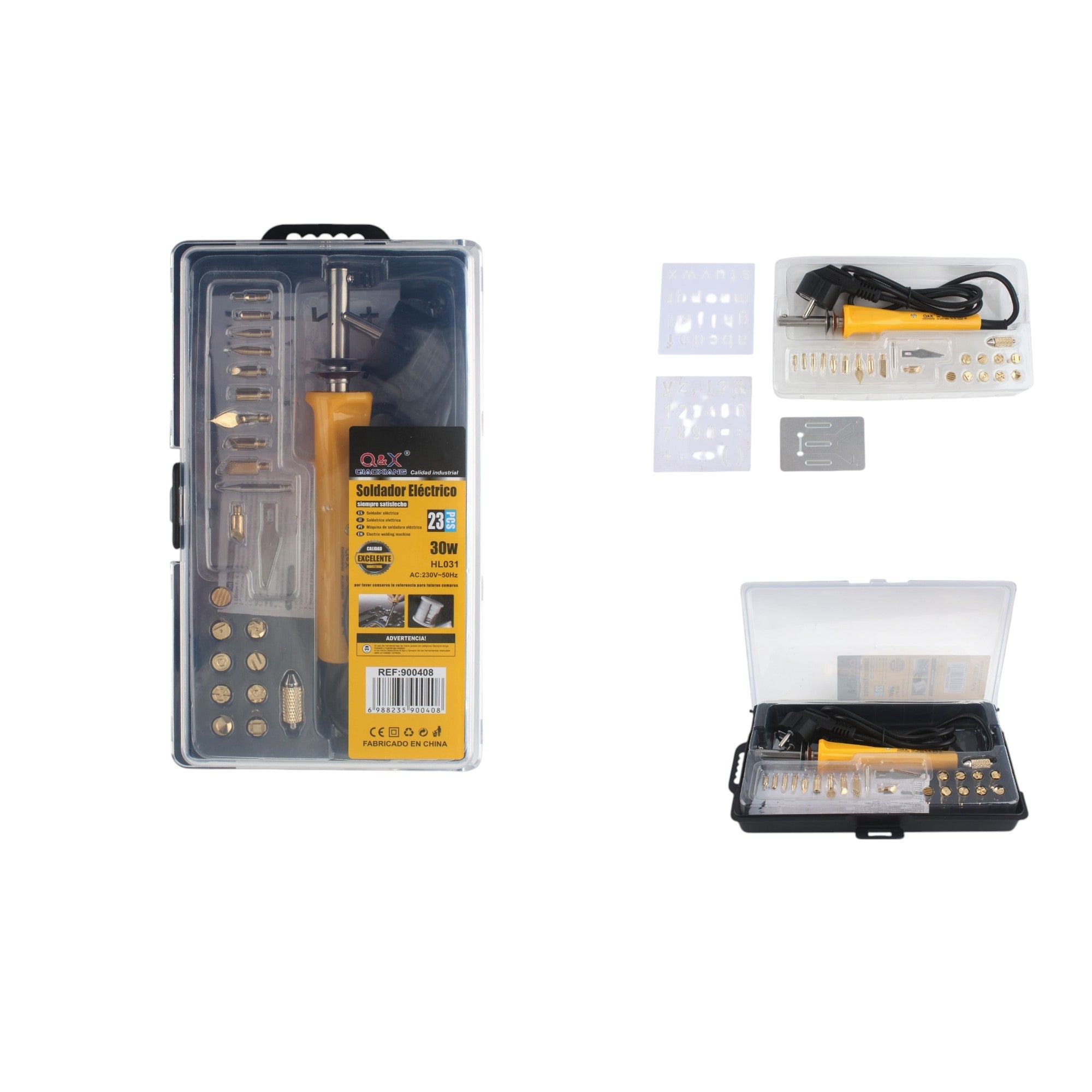 Set 23 pcs cautín eléctrico para grabado 30 W