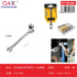Llave combinada con carraca articulada 7 mm cromada