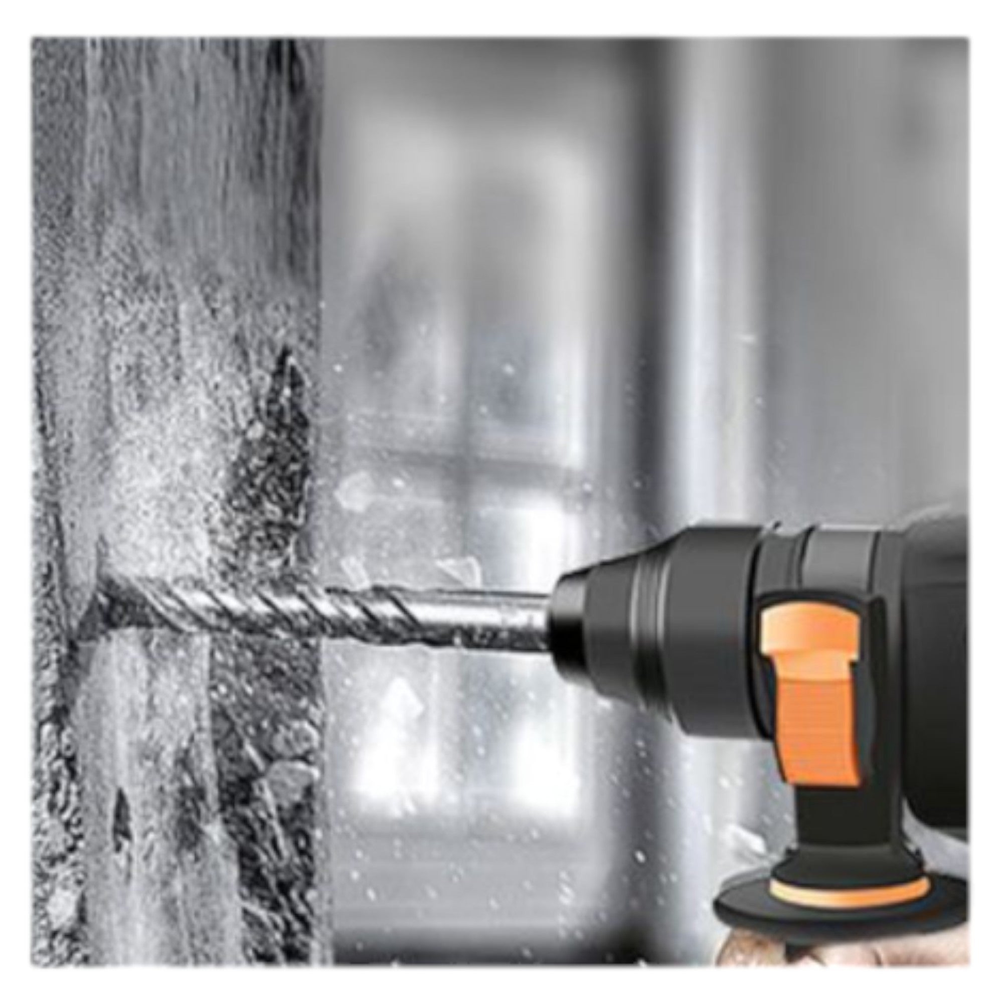 Broca para martillo eléctrico doble ranura recta de cuatro filos 110 × 50 × 5 mm