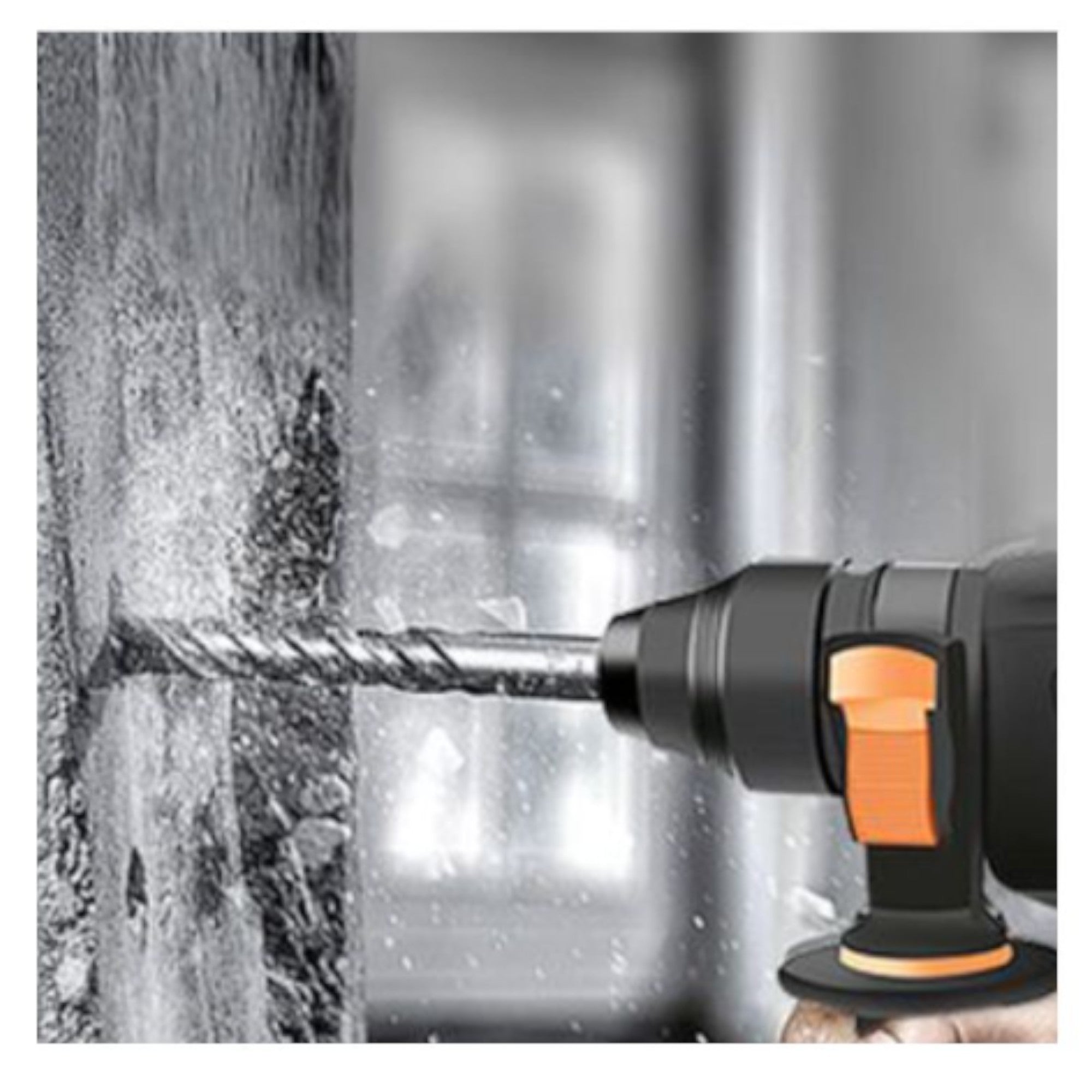 Broca para martillo eléctrico doble ranura en cruz de cuatro filos 110 × 50 × 6 mm