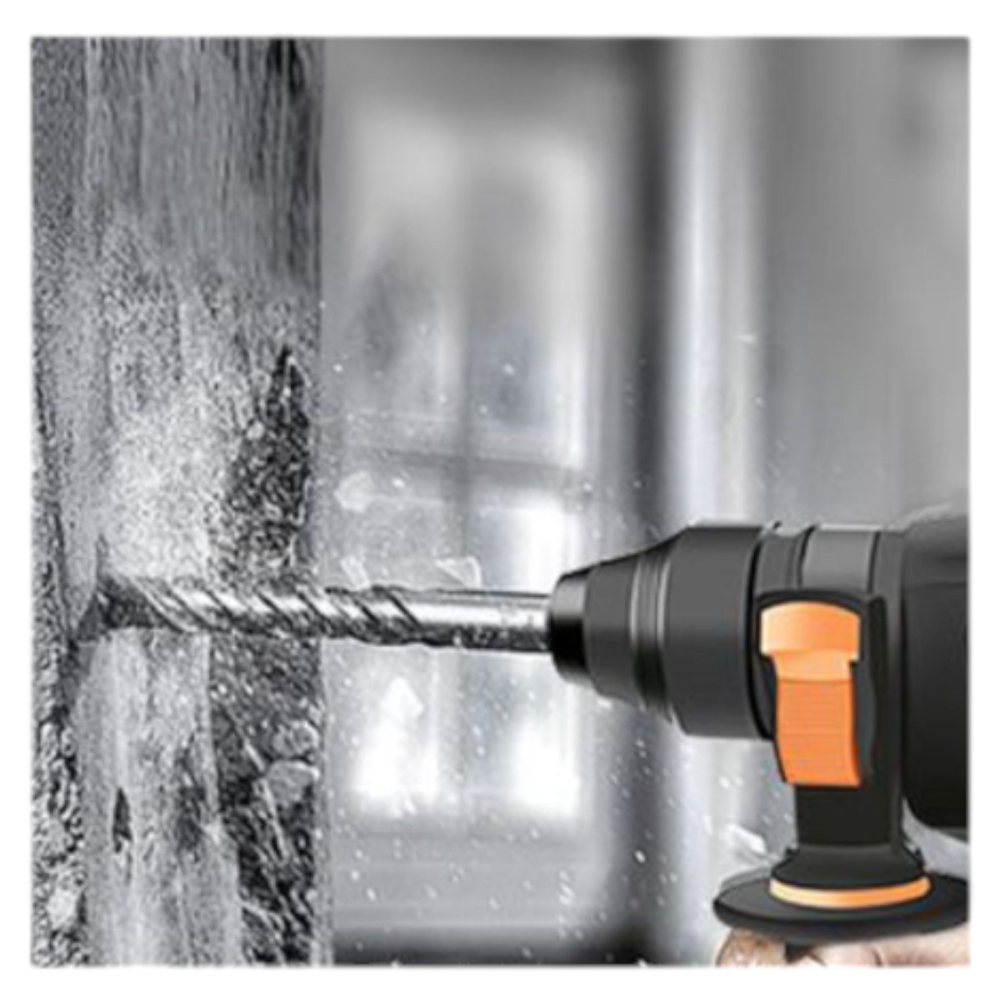 Broca para martillo eléctrico doble ranura recta de cuatro filos 110 × 50 × 8 mm