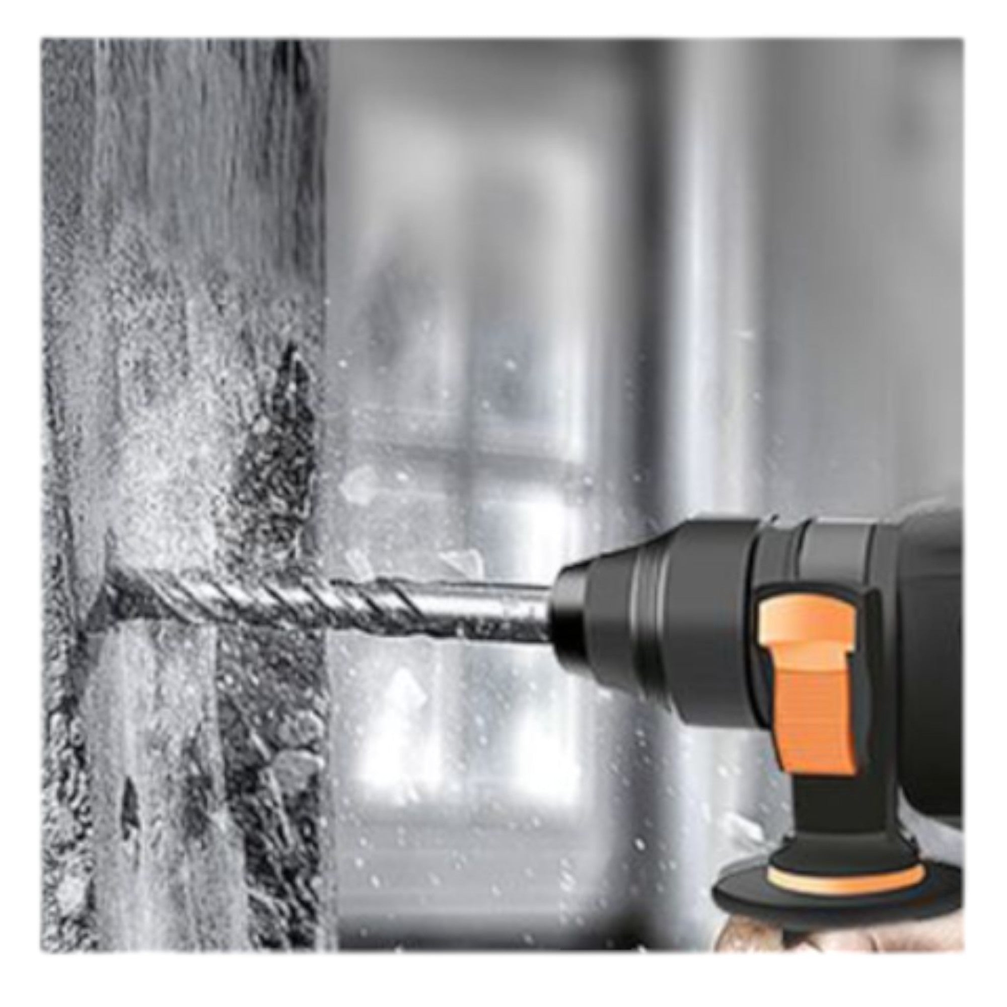 Broca para martillo eléctrico doble ranura recta de cuatro filos 160 × 100 × 10 mm