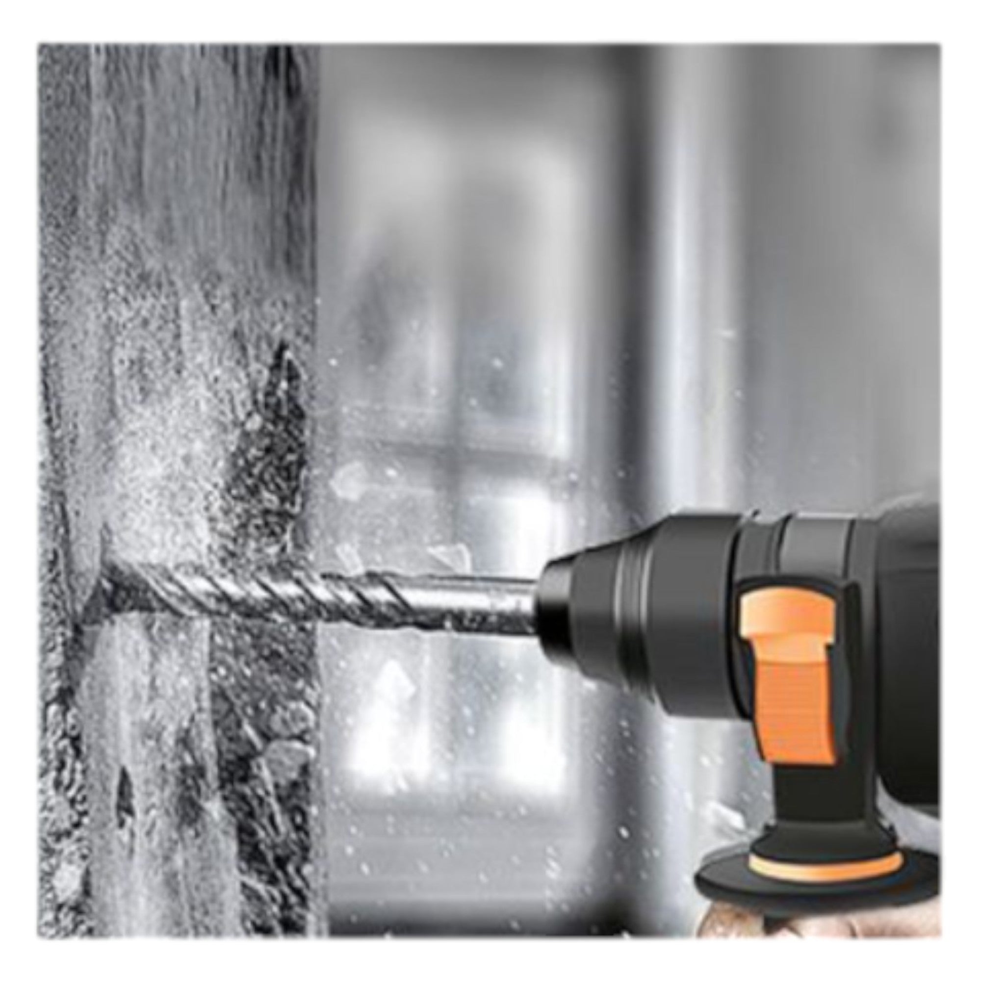 Broca para martillo eléctrico doble ranura recta de cuatro filos 160 × 100 × 12 mm